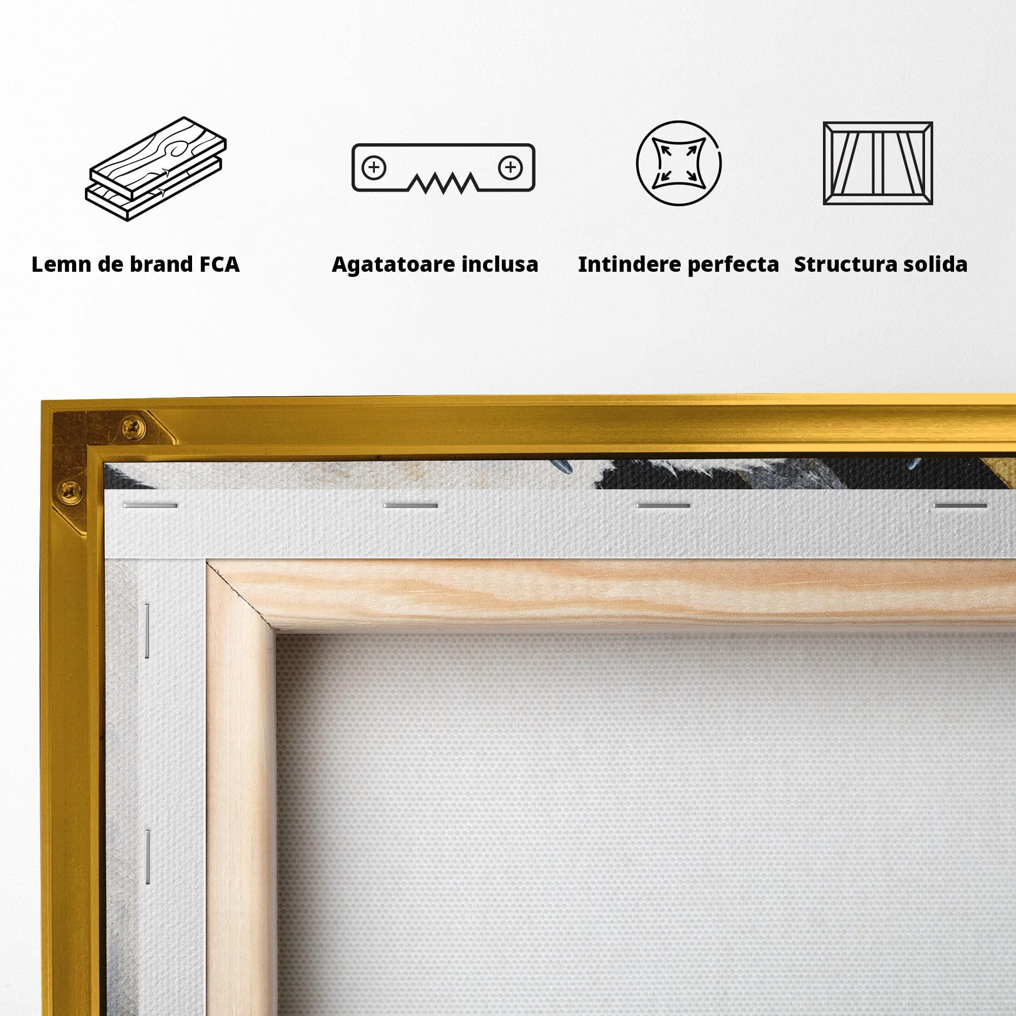 Tablou Canvas Premium LuxCanva® M1625, Bizon Alb Regal, Bizon, Animale, Portret, Salbaticie, Living, Culori Vibrante