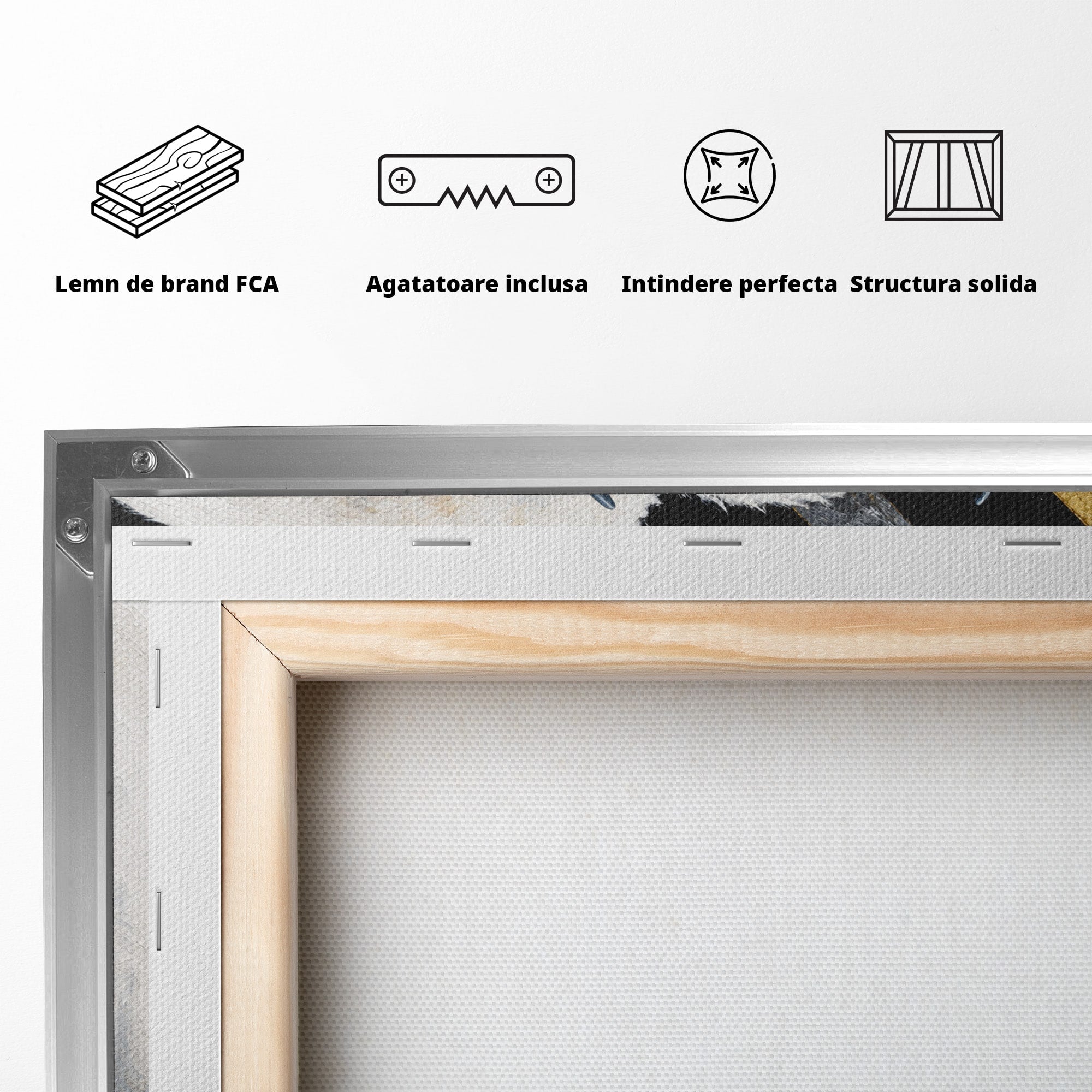 Tablou Canvas Premium LuxCanva® M1625, Bizon Alb Regal, Bizon, Animale, Portret, Salbaticie, Living, Culori Vibrante