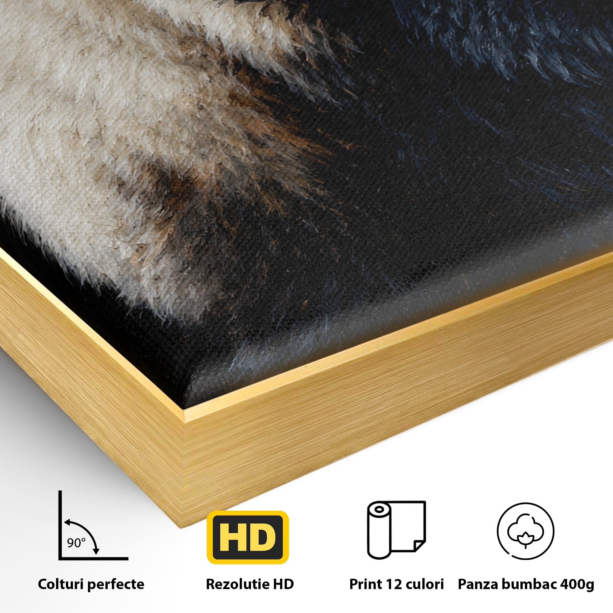 Tablou Canvas Premium LuxCanva® M1626, Bizonul Majestic, Bizon, Animale, Natura, Living, Dormitor, Culori Vibrante