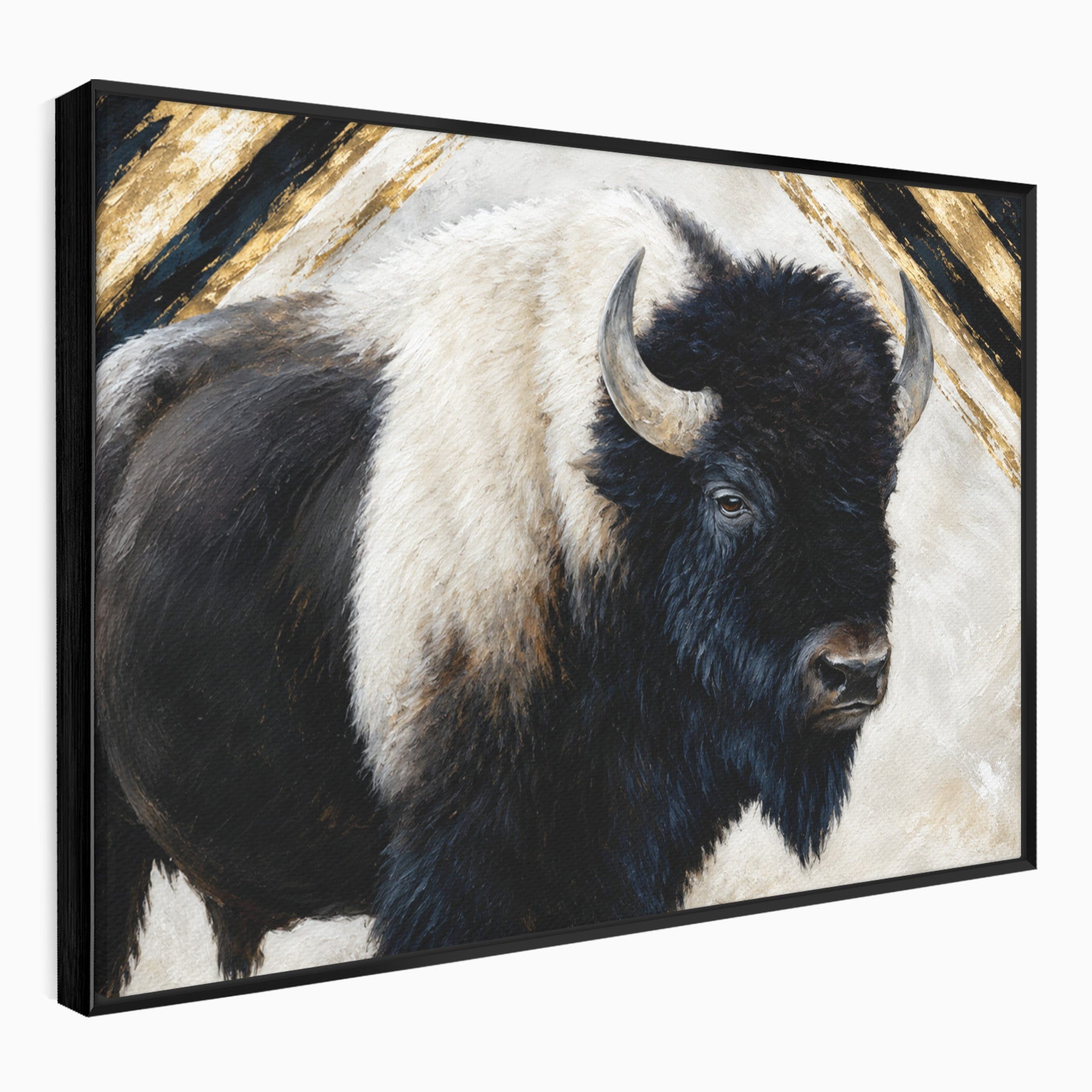Tablou Canvas Premium LuxCanva® M1626, Bizonul Majestic, Bizon, Animale, Natura, Living, Dormitor, Culori Vibrante