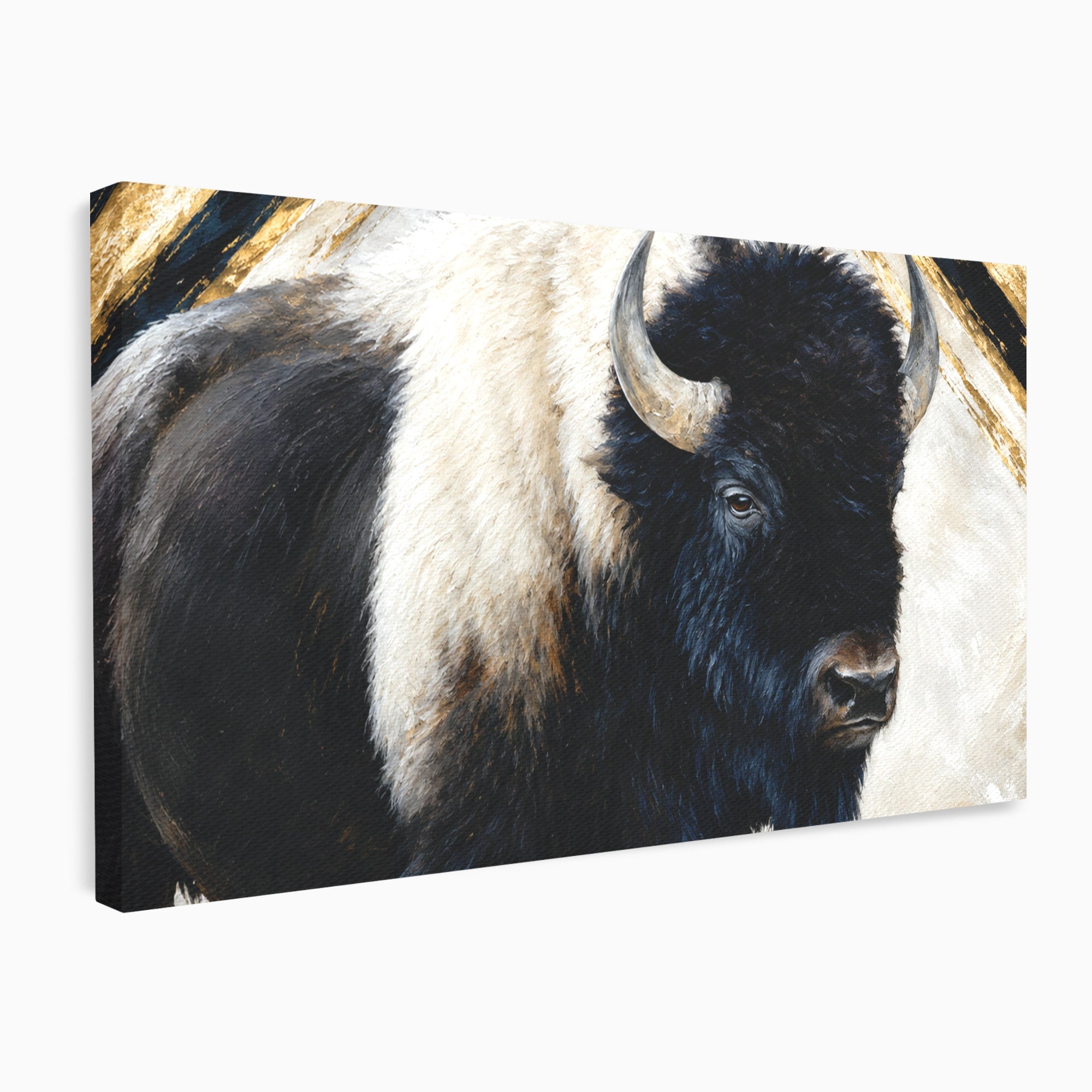 Tablou Canvas Premium LuxCanva® M1626, Bizonul Majestic, Bizon, Animale, Natura, Living, Dormitor, Culori Vibrante