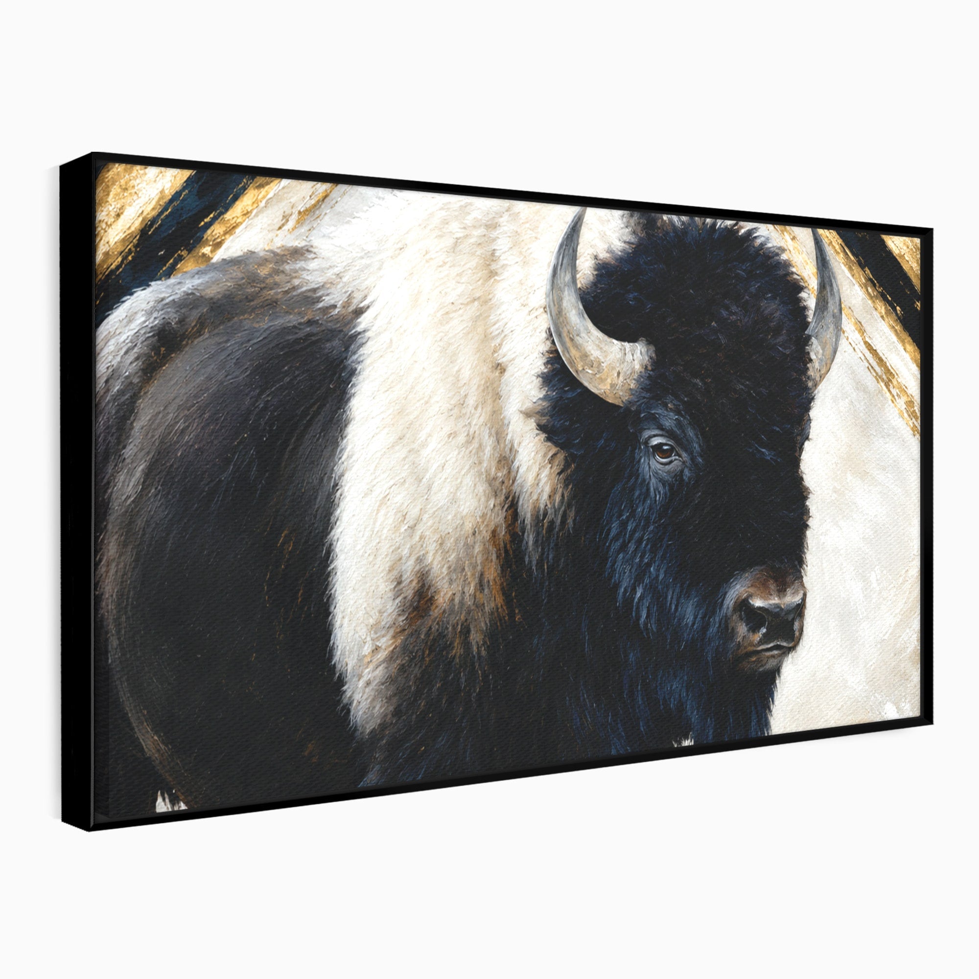 Tablou Canvas Premium LuxCanva® M1626, Bizonul Majestic, Bizon, Animale, Natura, Living, Dormitor, Culori Vibrante