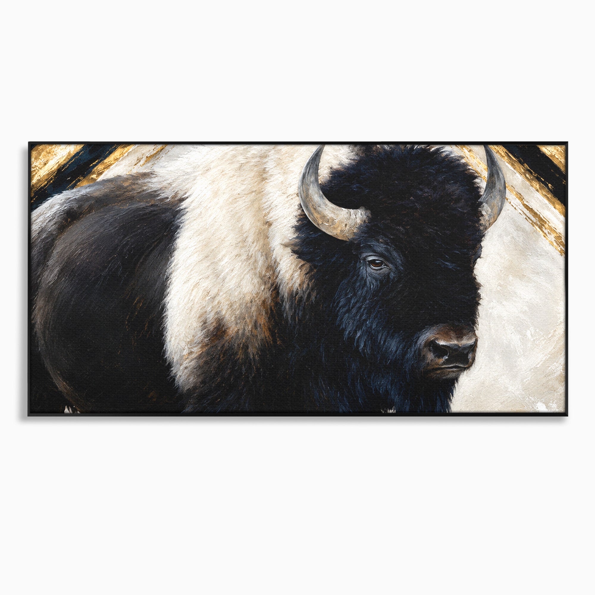 Tablou Canvas Premium LuxCanva® M1626, Bizonul Majestic, Bizon, Animale, Natura, Living, Dormitor, Culori Vibrante