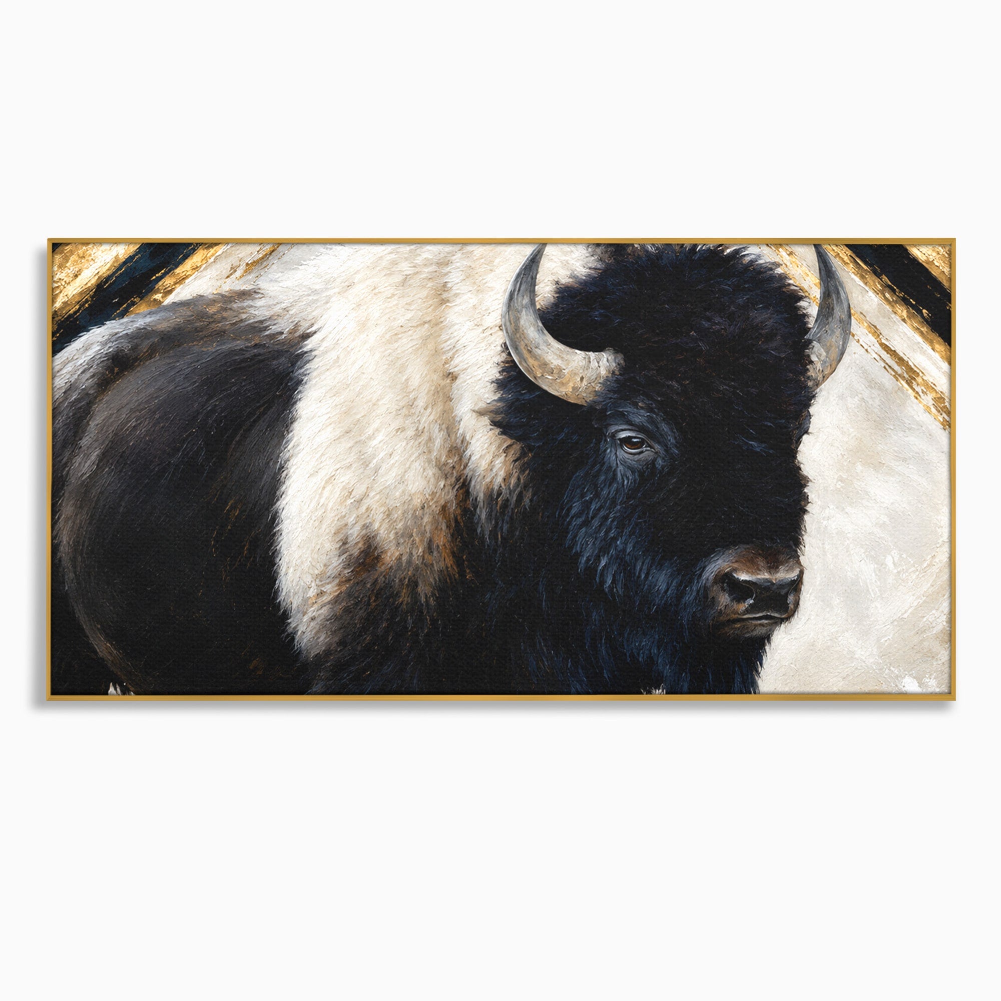 Tablou Canvas Premium LuxCanva® M1626, Bizonul Majestic, Bizon, Animale, Natura, Living, Dormitor, Culori Vibrante