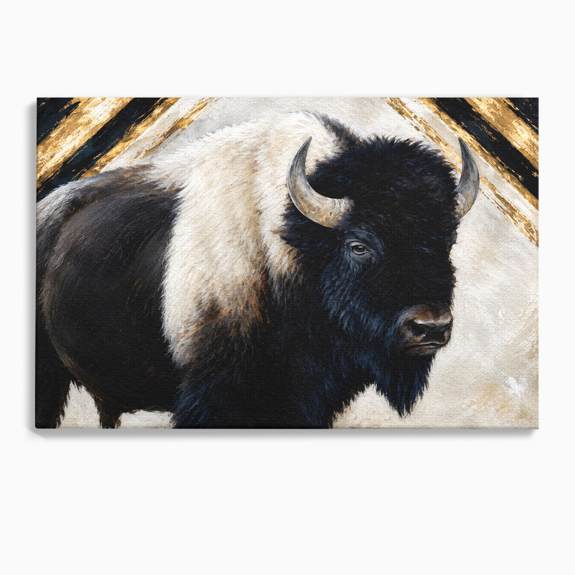 Tablou Canvas Premium LuxCanva® M1626, Bizonul Majestic, Bizon, Animale, Natura, Living, Dormitor, Culori Vibrante