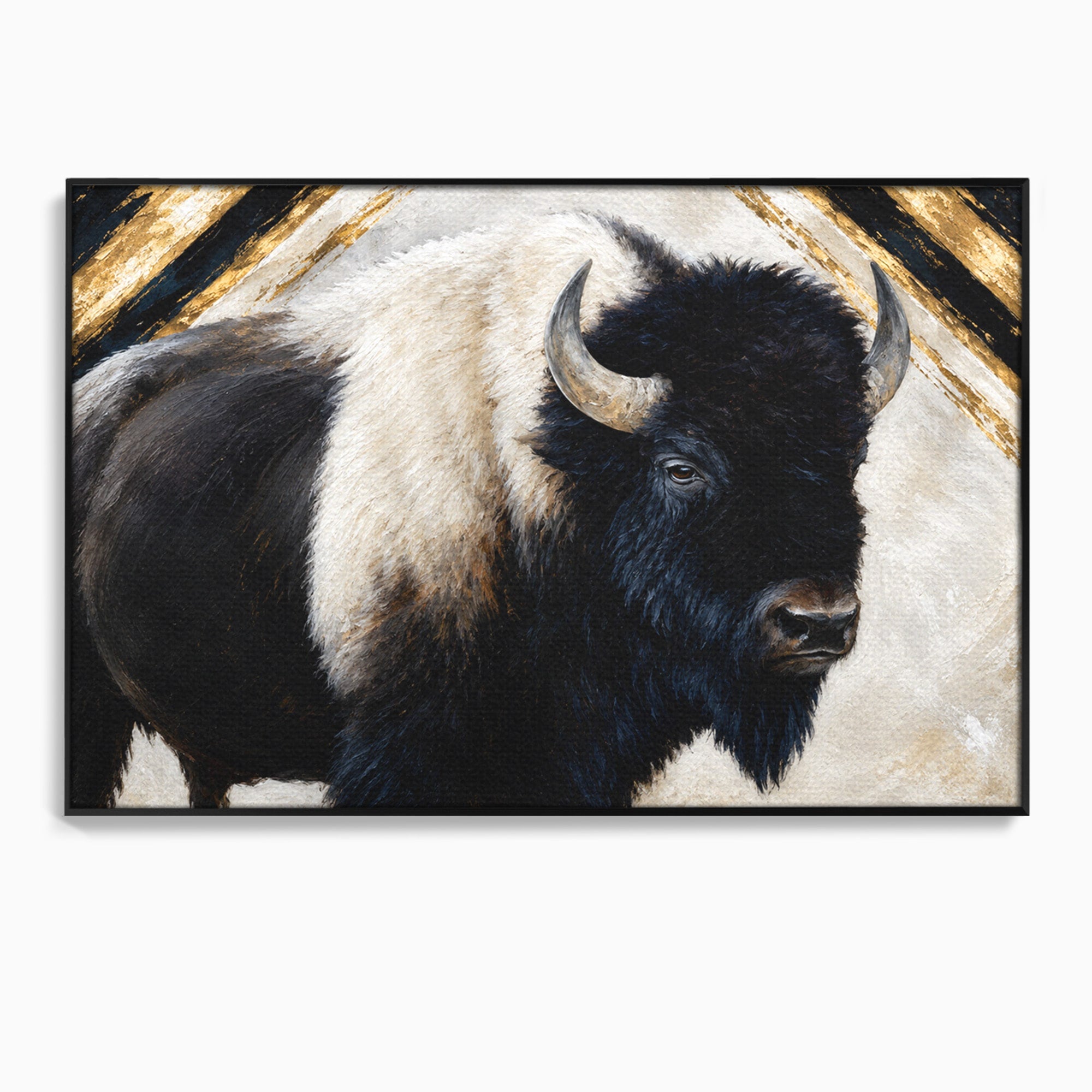 Tablou Canvas Premium LuxCanva® M1626, Bizonul Majestic, Bizon, Animale, Natura, Living, Dormitor, Culori Vibrante