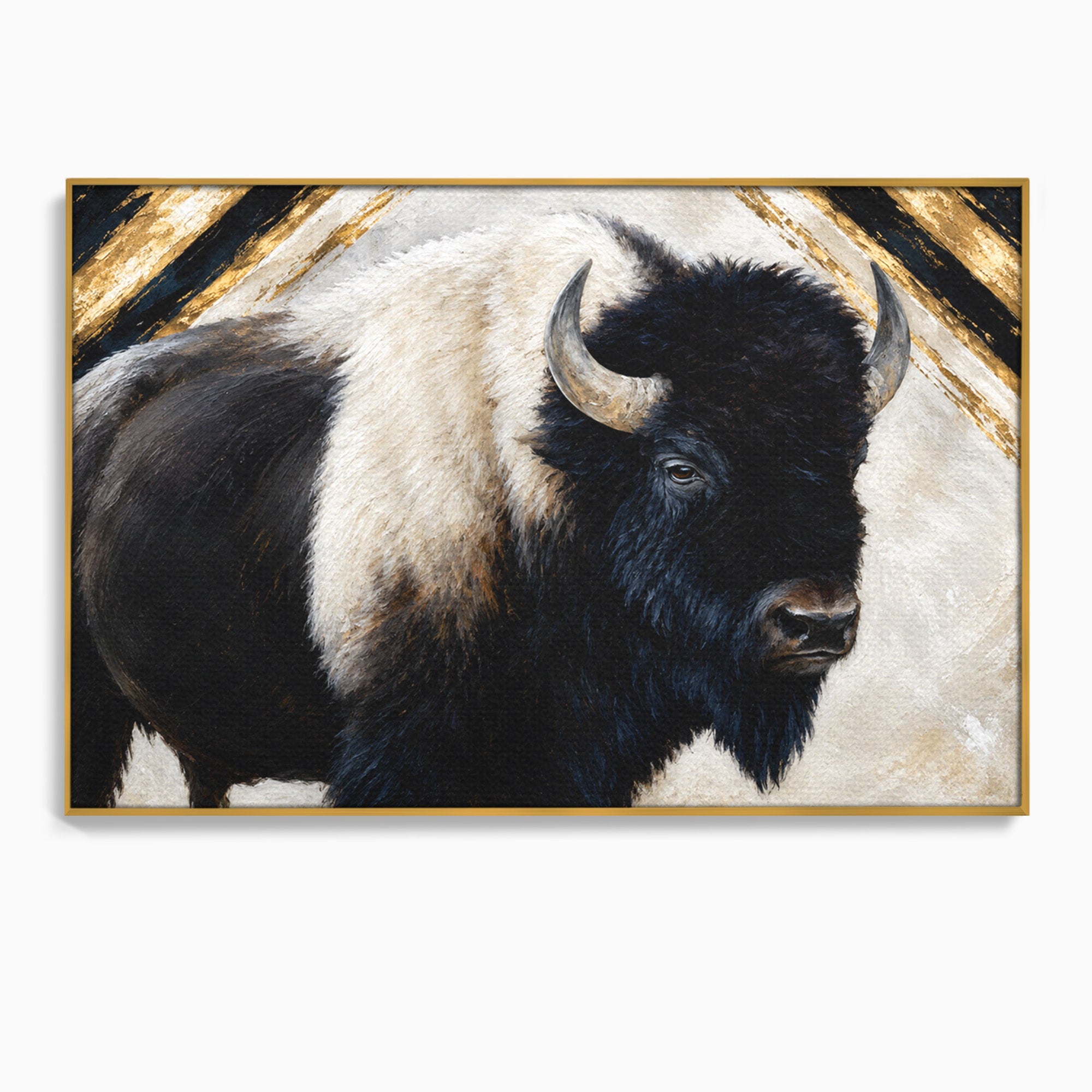 Tablou Canvas Premium LuxCanva® M1626, Bizonul Majestic, Bizon, Animale, Natura, Living, Dormitor, Culori Vibrante
