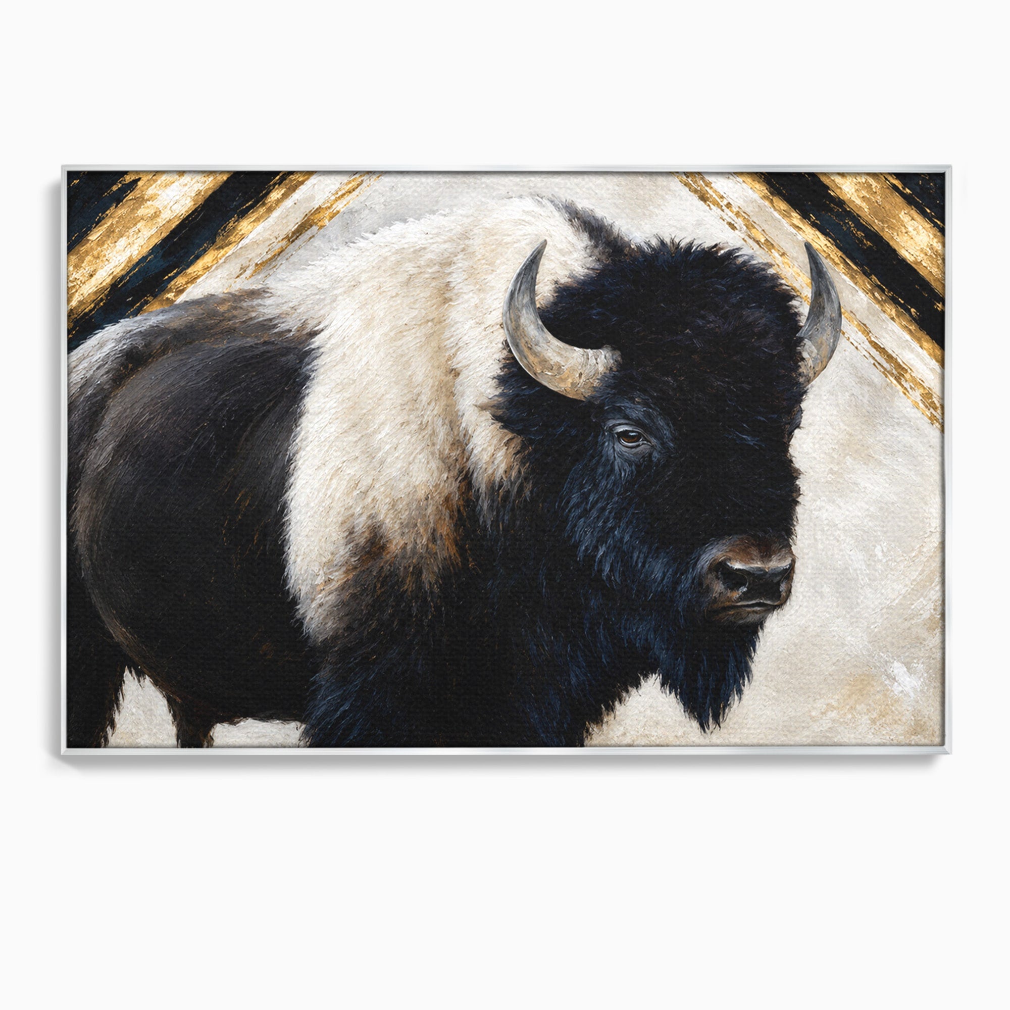 Tablou Canvas Premium LuxCanva® M1626, Bizonul Majestic, Bizon, Animale, Natura, Living, Dormitor, Culori Vibrante