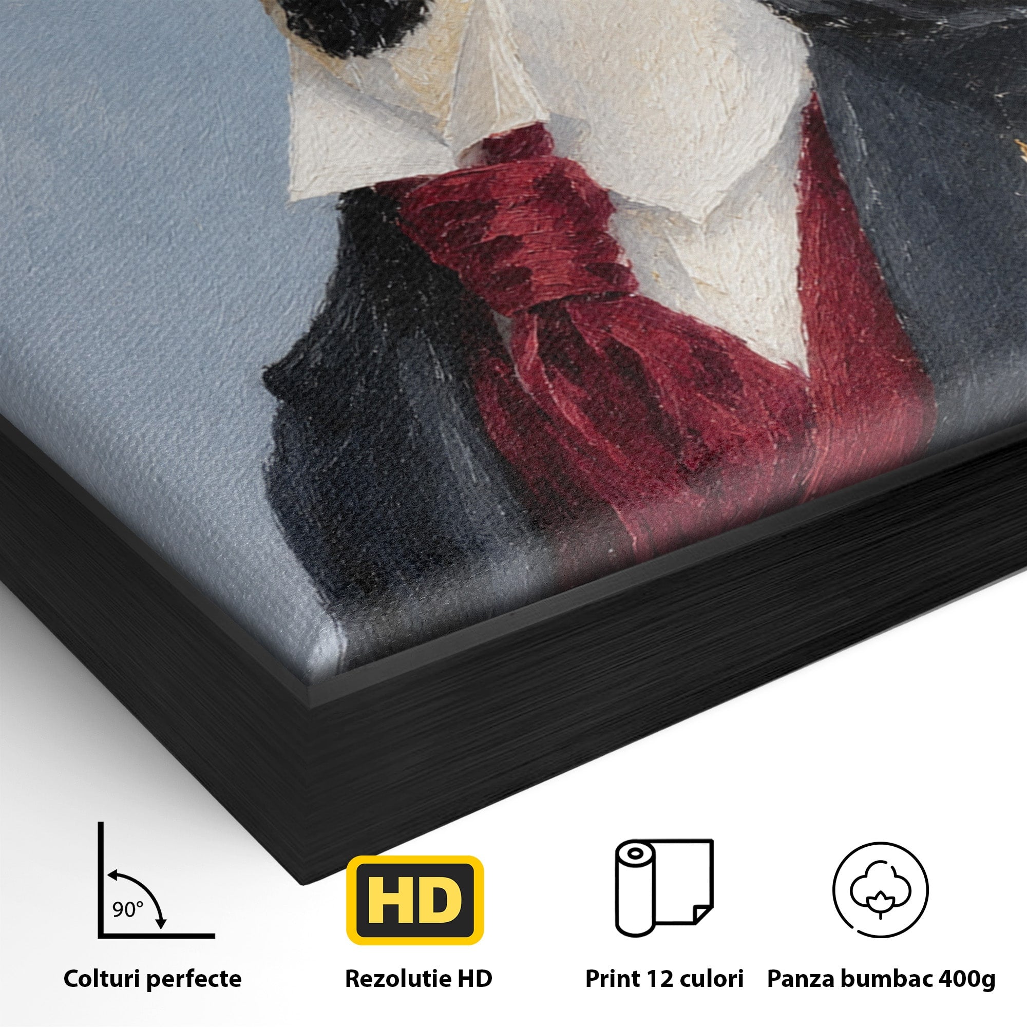 Tablou Canvas Premium LuxCanva® M1629, Pinguin Elegant, Pinguin, Eleganta, Animale, Costum, Birou, Culori Vibrante