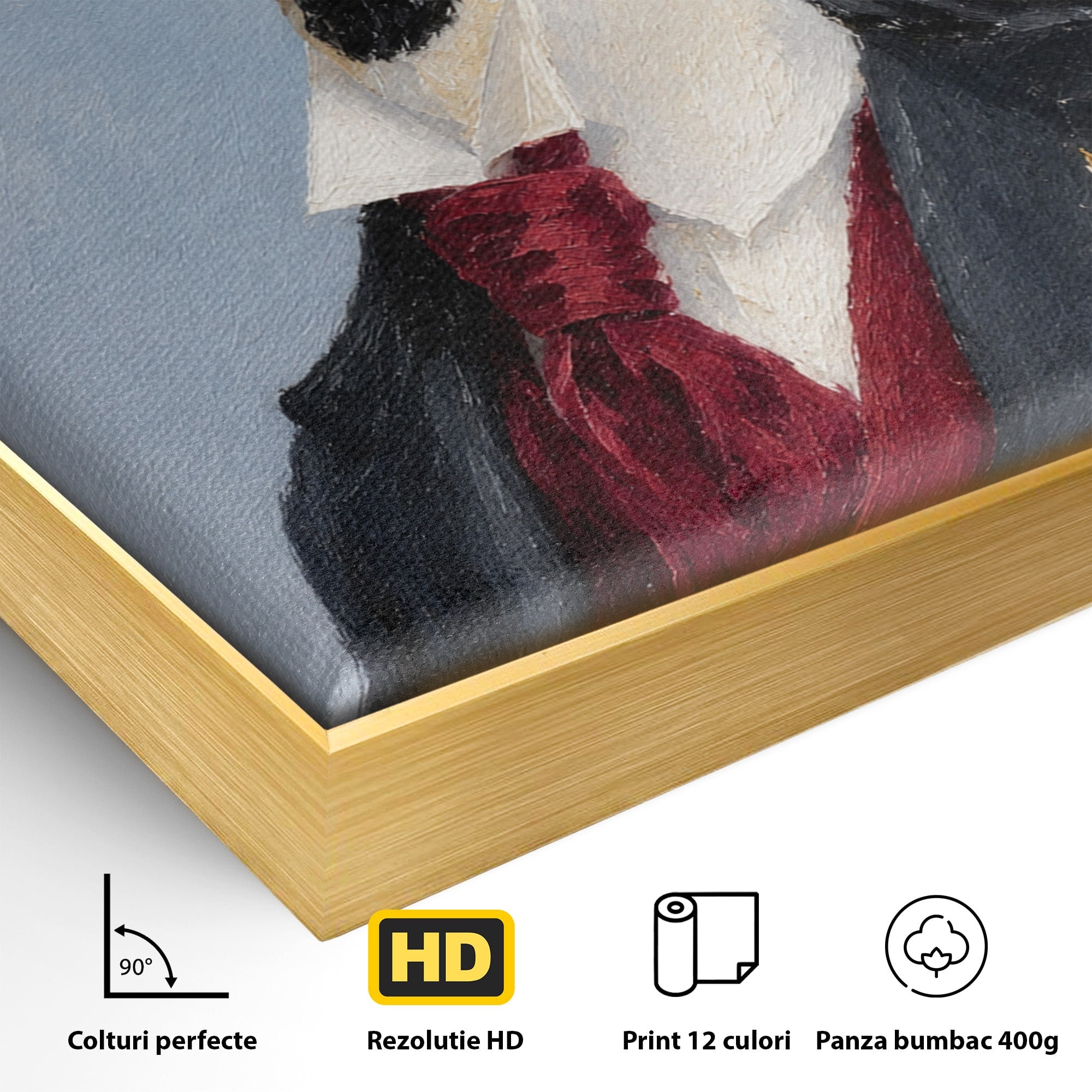 Tablou Canvas Premium LuxCanva® M1629, Pinguin Elegant, Pinguin, Eleganta, Animale, Costum, Birou, Culori Vibrante