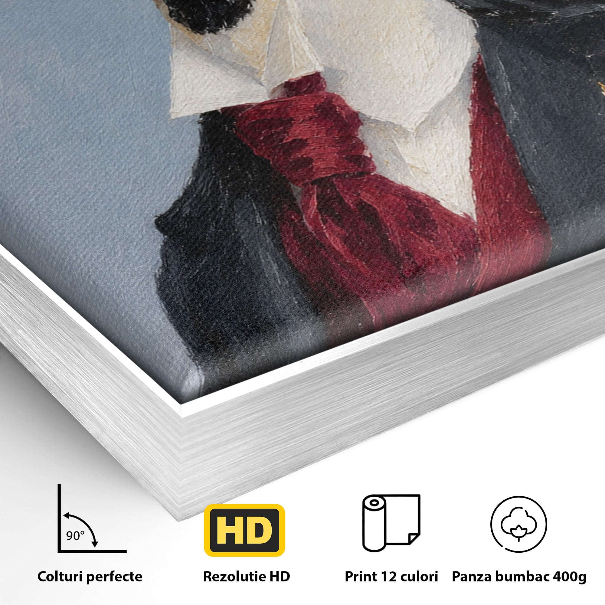 Tablou Canvas Premium LuxCanva® M1629, Pinguin Elegant, Pinguin, Eleganta, Animale, Costum, Birou, Culori Vibrante