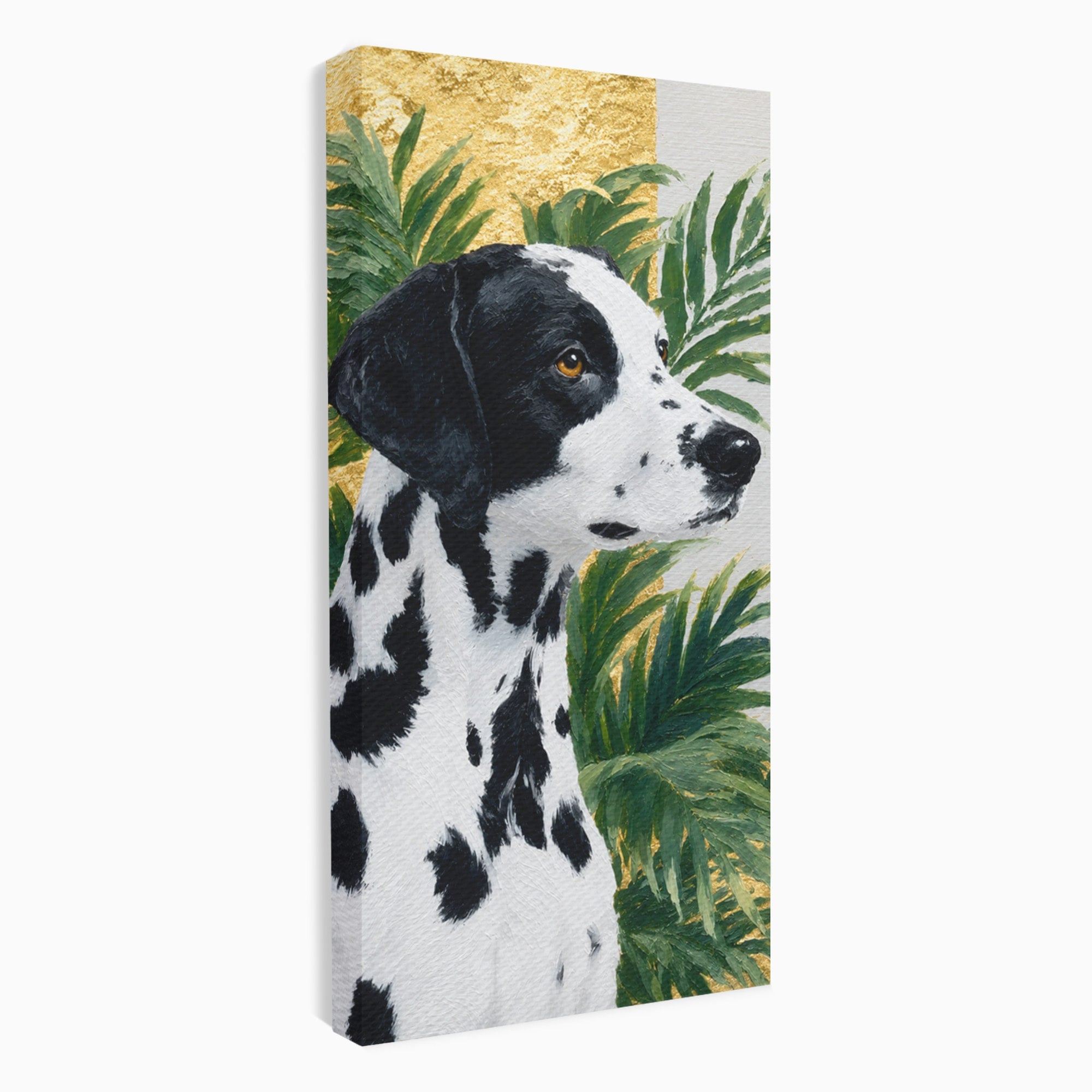 Tablou Canvas Premium LuxCanva® M1630, Dalmatian Regal, Dalmatian, Caine, Portret, Eleganta, Living, Culori Vibrante