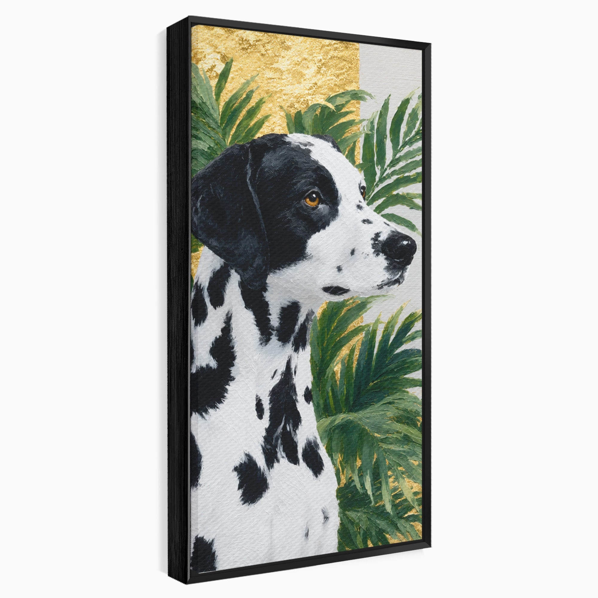 Tablou Canvas Premium LuxCanva® M1630, Dalmatian Regal, Dalmatian, Caine, Portret, Eleganta, Living, Culori Vibrante