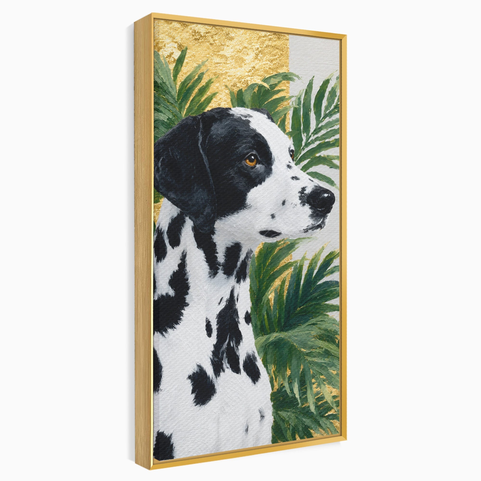 Tablou Canvas Premium LuxCanva® M1630, Dalmatian Regal, Dalmatian, Caine, Portret, Eleganta, Living, Culori Vibrante