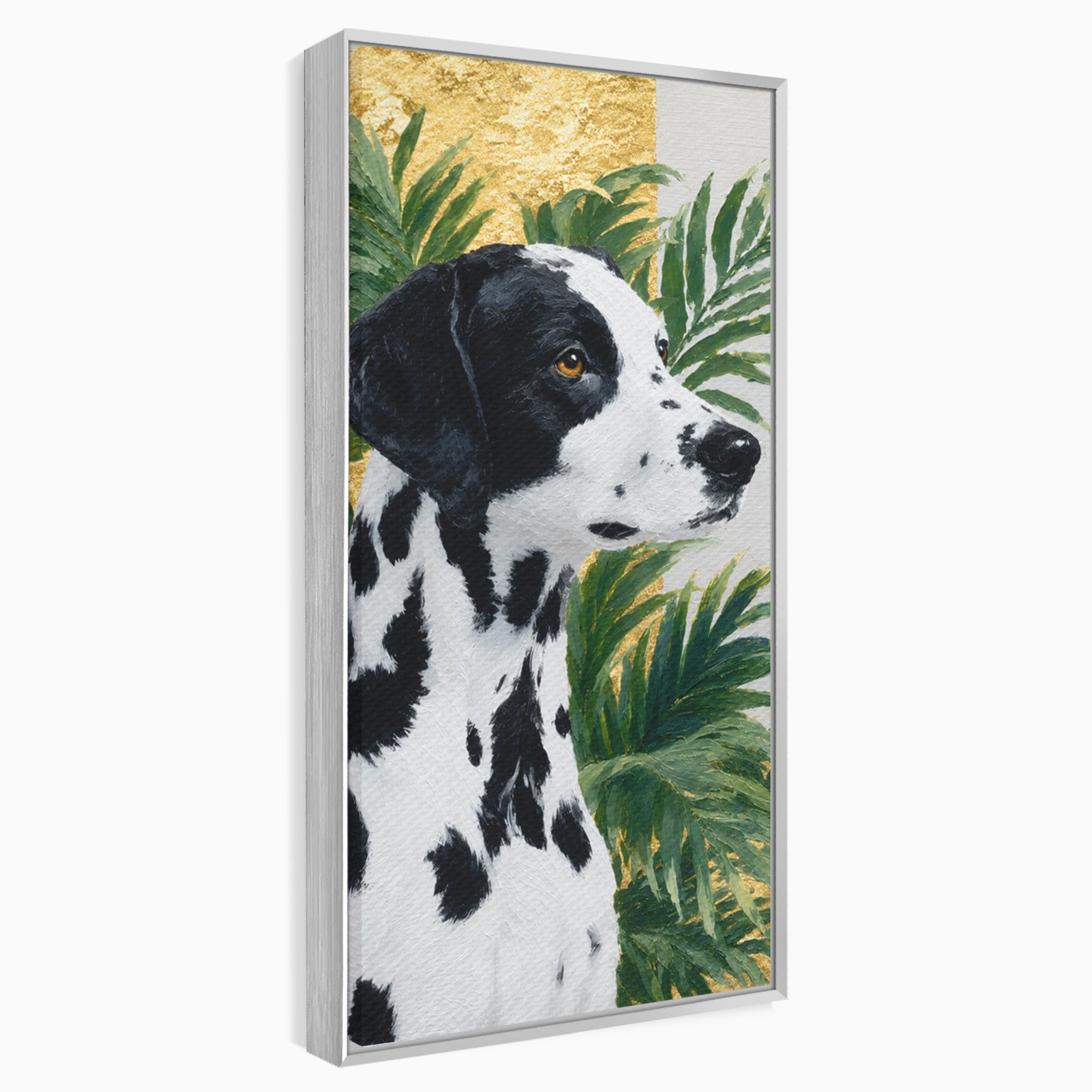 Tablou Canvas Premium LuxCanva® M1630, Dalmatian Regal, Dalmatian, Caine, Portret, Eleganta, Living, Culori Vibrante