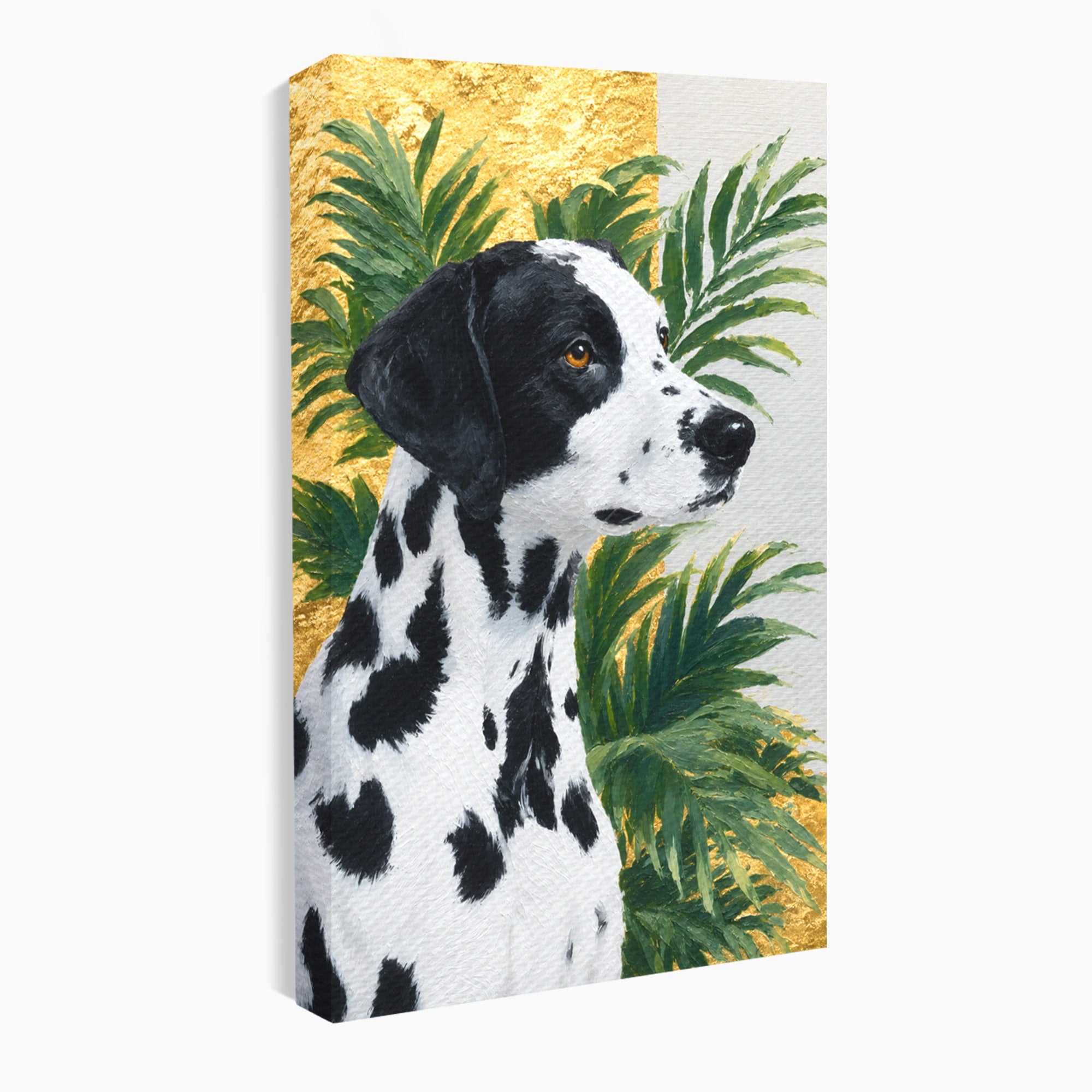 Tablou Canvas Premium LuxCanva® M1630, Dalmatian Regal, Dalmatian, Caine, Portret, Eleganta, Living, Culori Vibrante