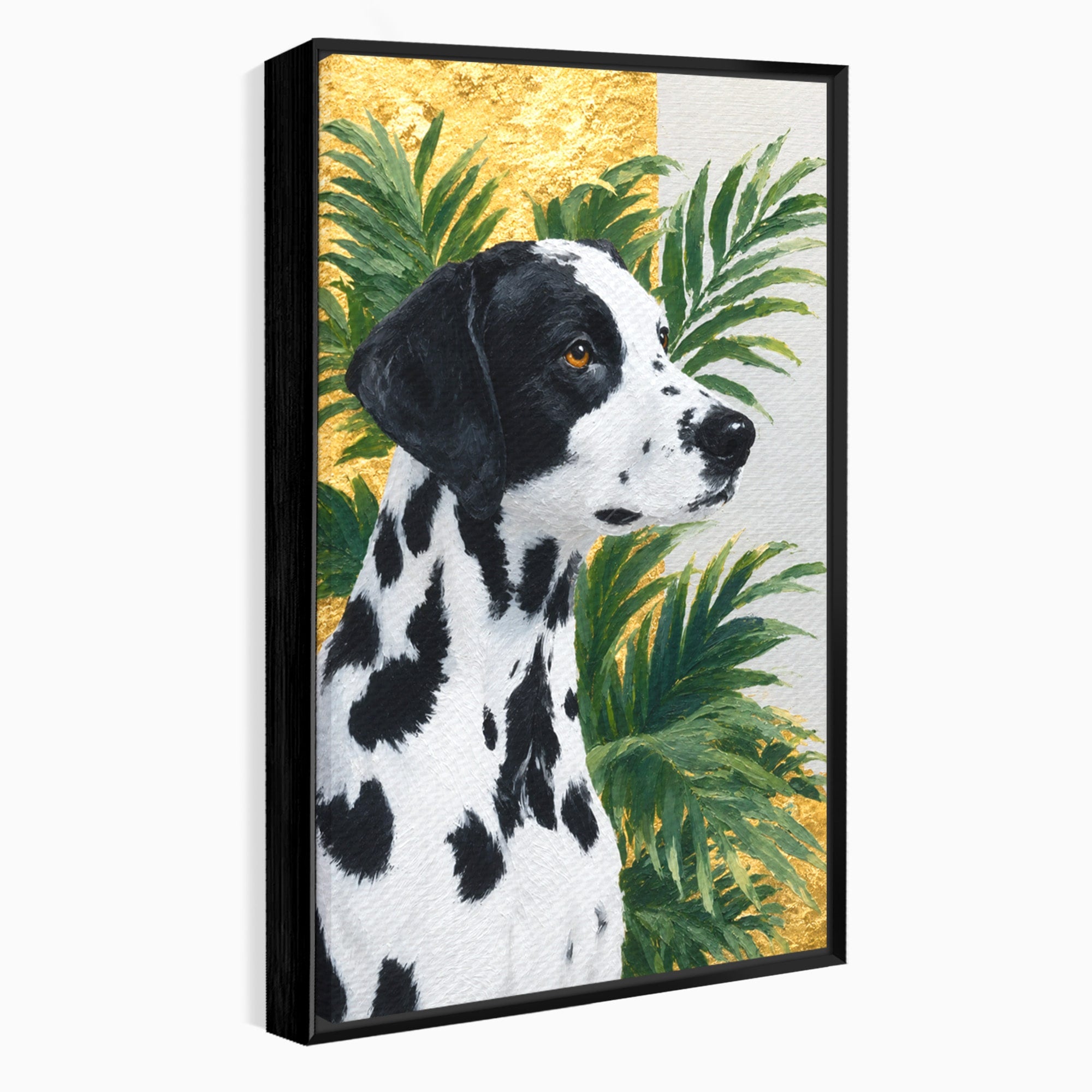 Tablou Canvas Premium LuxCanva® M1630, Dalmatian Regal, Dalmatian, Caine, Portret, Eleganta, Living, Culori Vibrante