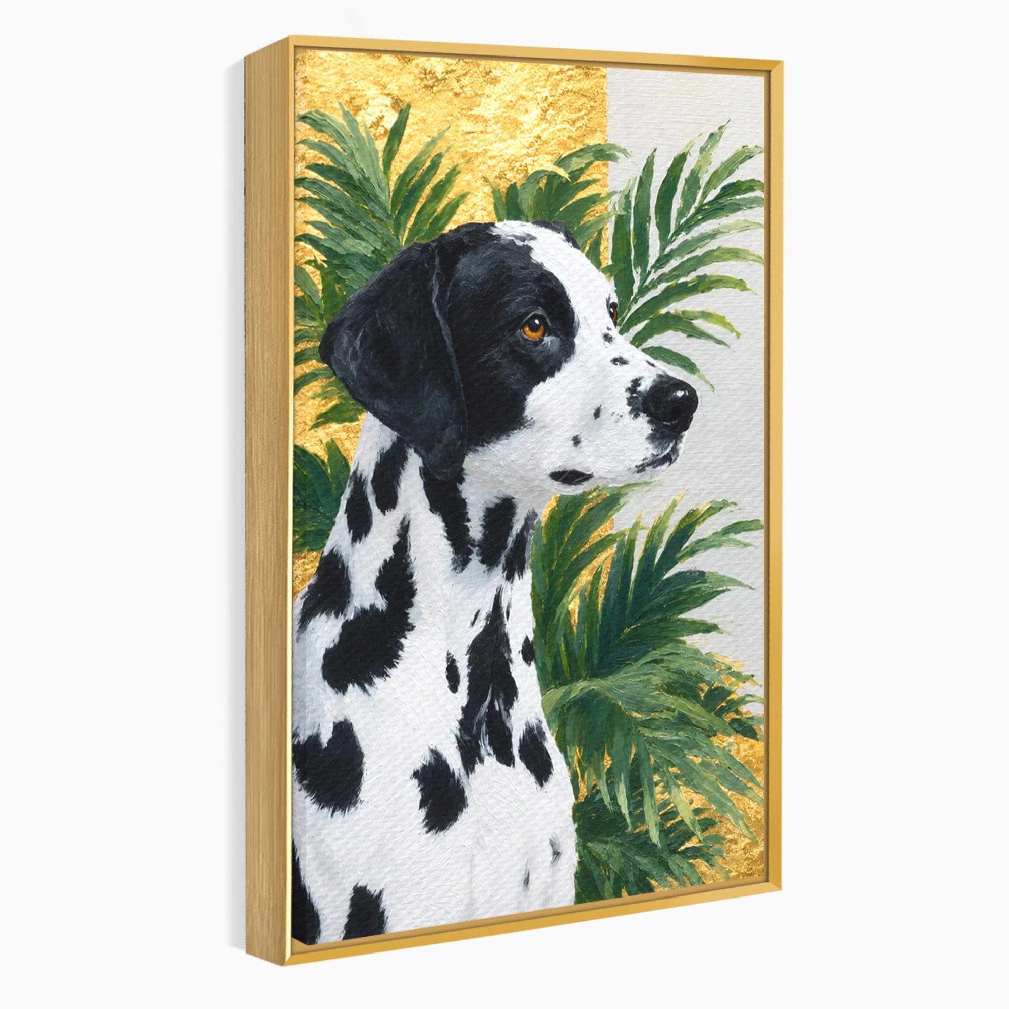Tablou Canvas Premium LuxCanva® M1630, Dalmatian Regal, Dalmatian, Caine, Portret, Eleganta, Living, Culori Vibrante
