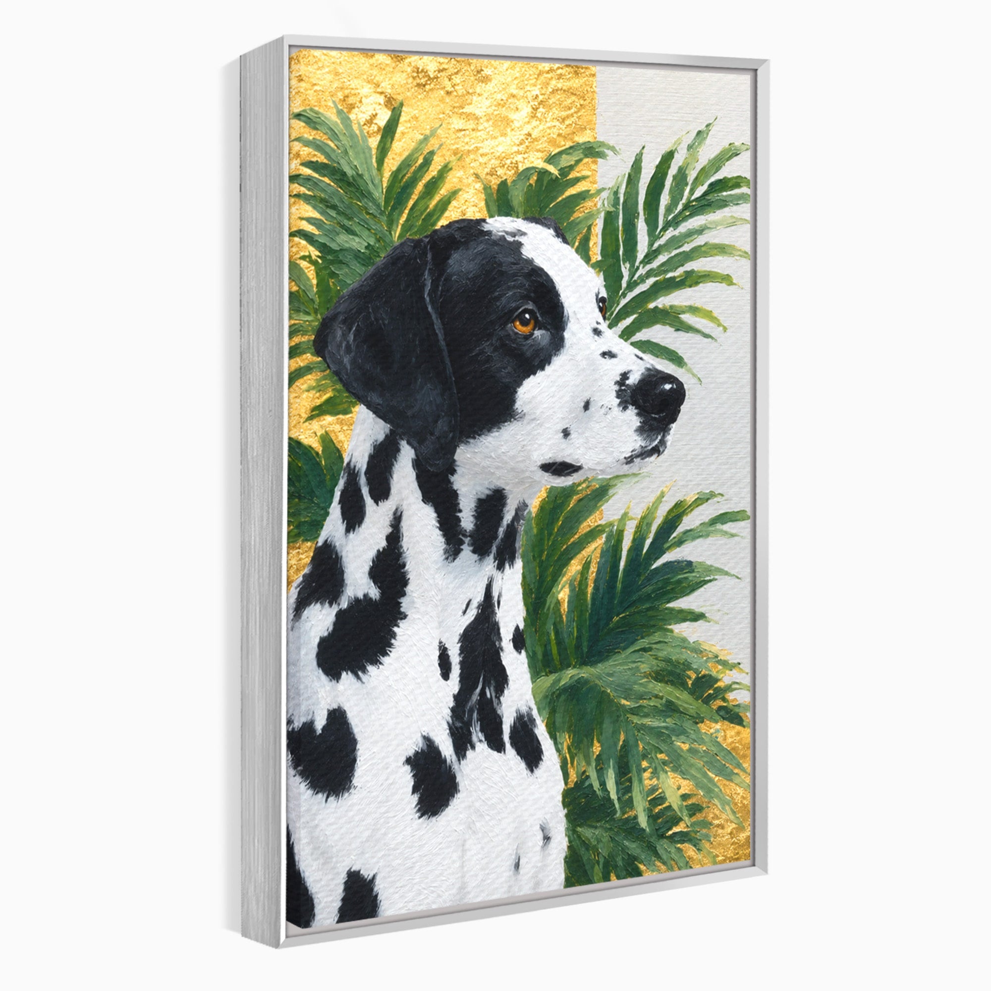Tablou Canvas Premium LuxCanva® M1630, Dalmatian Regal, Dalmatian, Caine, Portret, Eleganta, Living, Culori Vibrante