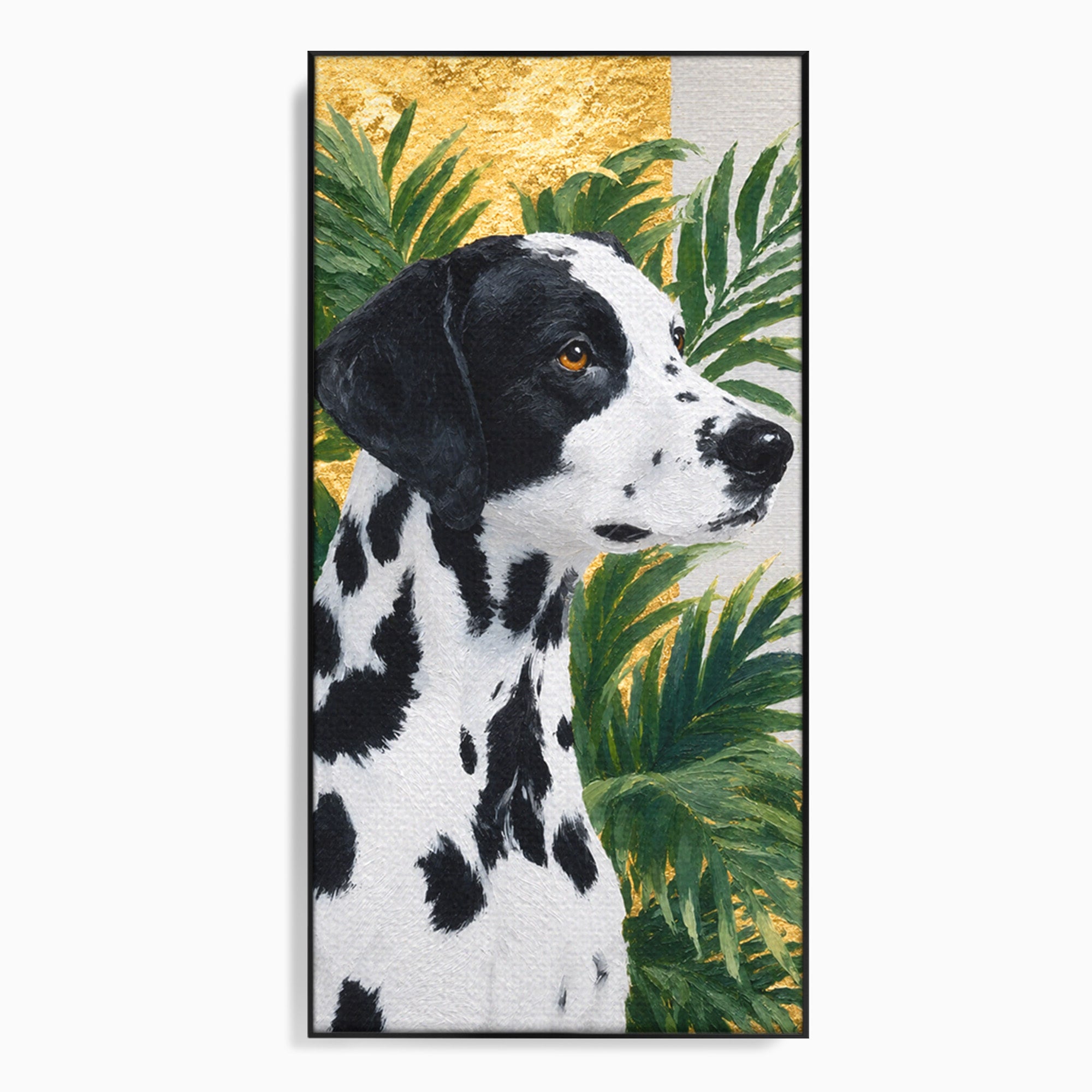 Tablou Canvas Premium LuxCanva® M1630, Dalmatian Regal, Dalmatian, Caine, Portret, Eleganta, Living, Culori Vibrante
