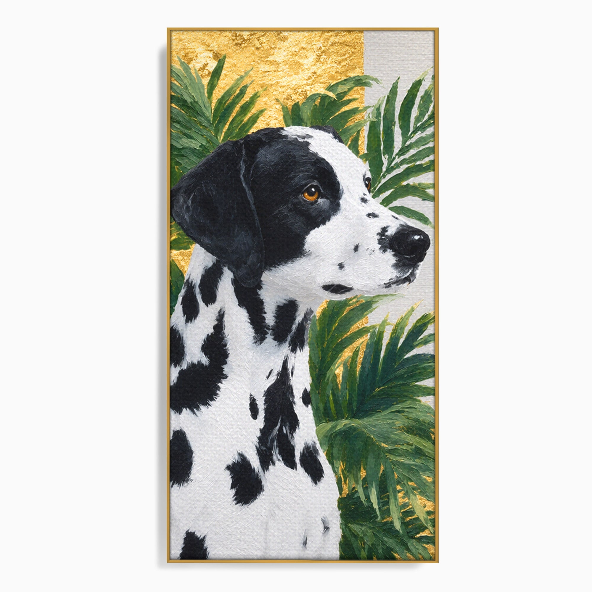 Tablou Canvas Premium LuxCanva® M1630, Dalmatian Regal, Dalmatian, Caine, Portret, Eleganta, Living, Culori Vibrante