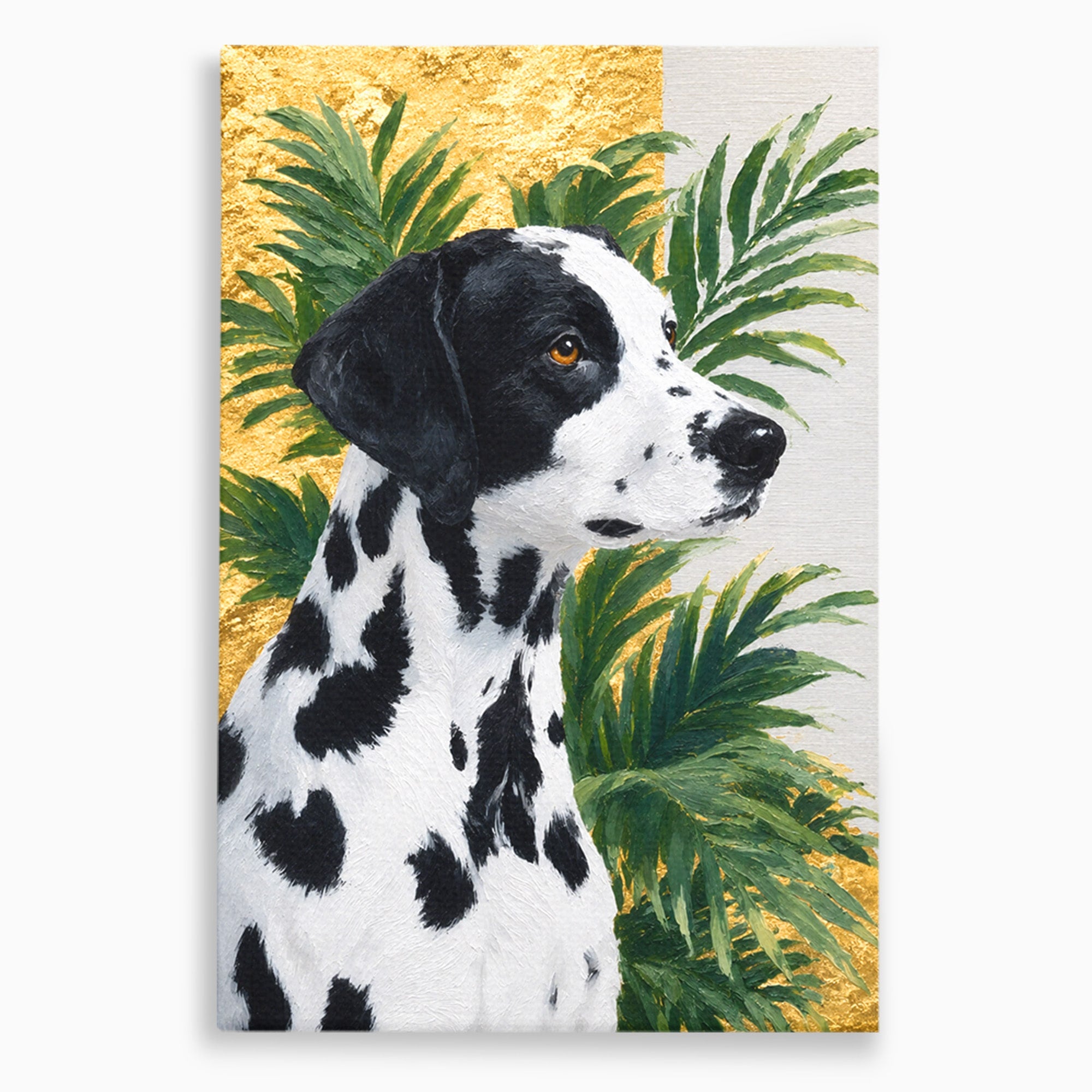 Tablou Canvas Premium LuxCanva® M1630, Dalmatian Regal, Dalmatian, Caine, Portret, Eleganta, Living, Culori Vibrante
