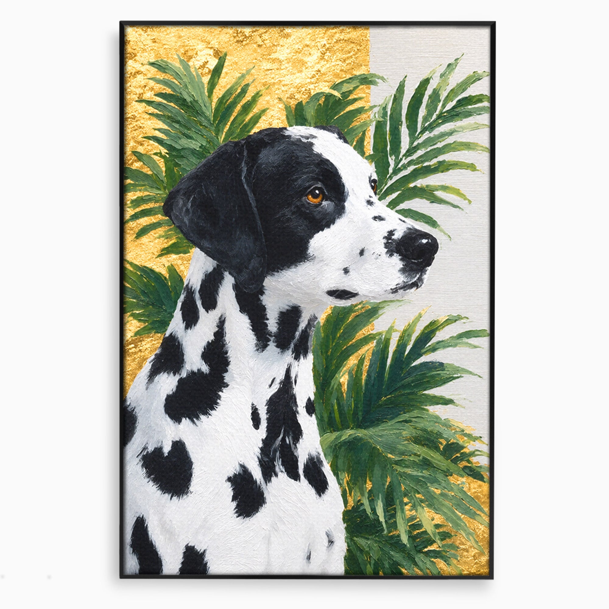 Tablou Canvas Premium LuxCanva® M1630, Dalmatian Regal, Dalmatian, Caine, Portret, Eleganta, Living, Culori Vibrante
