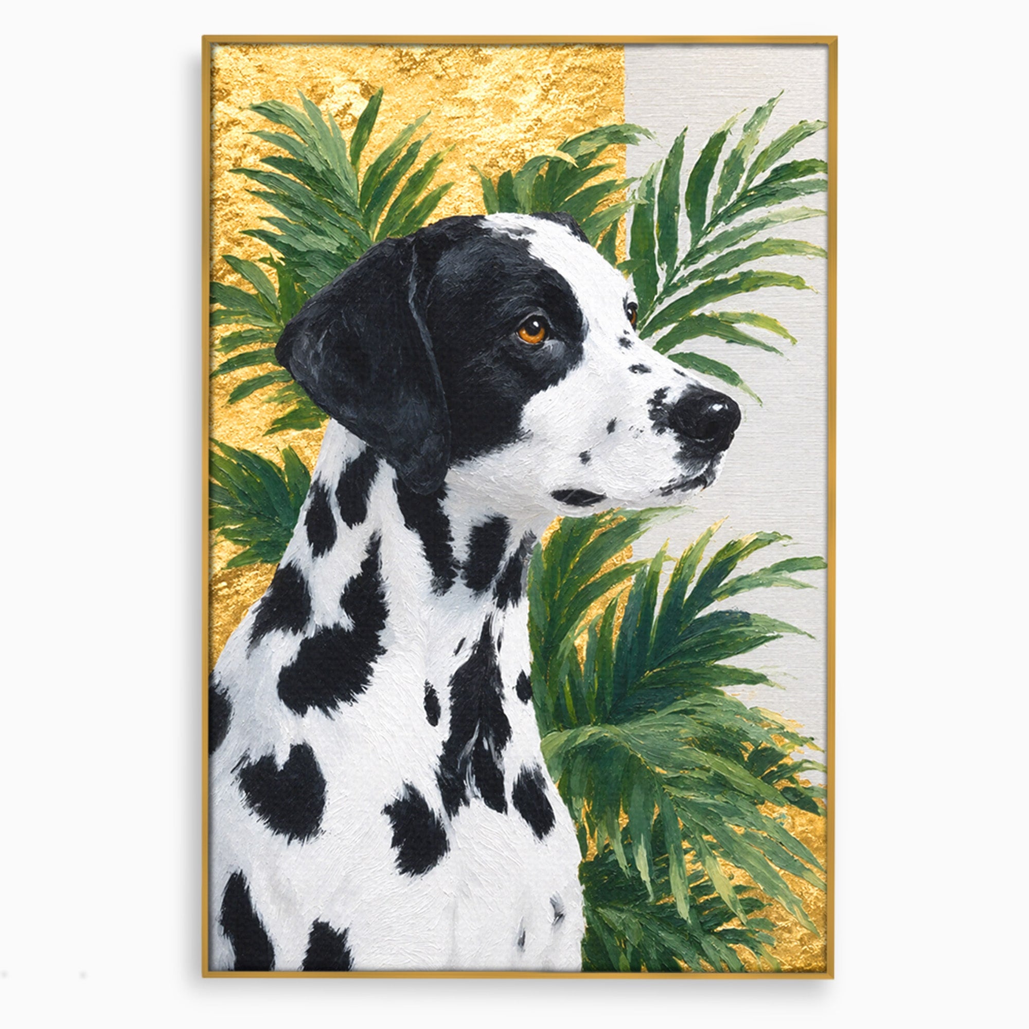 Tablou Canvas Premium LuxCanva® M1630, Dalmatian Regal, Dalmatian, Caine, Portret, Eleganta, Living, Culori Vibrante