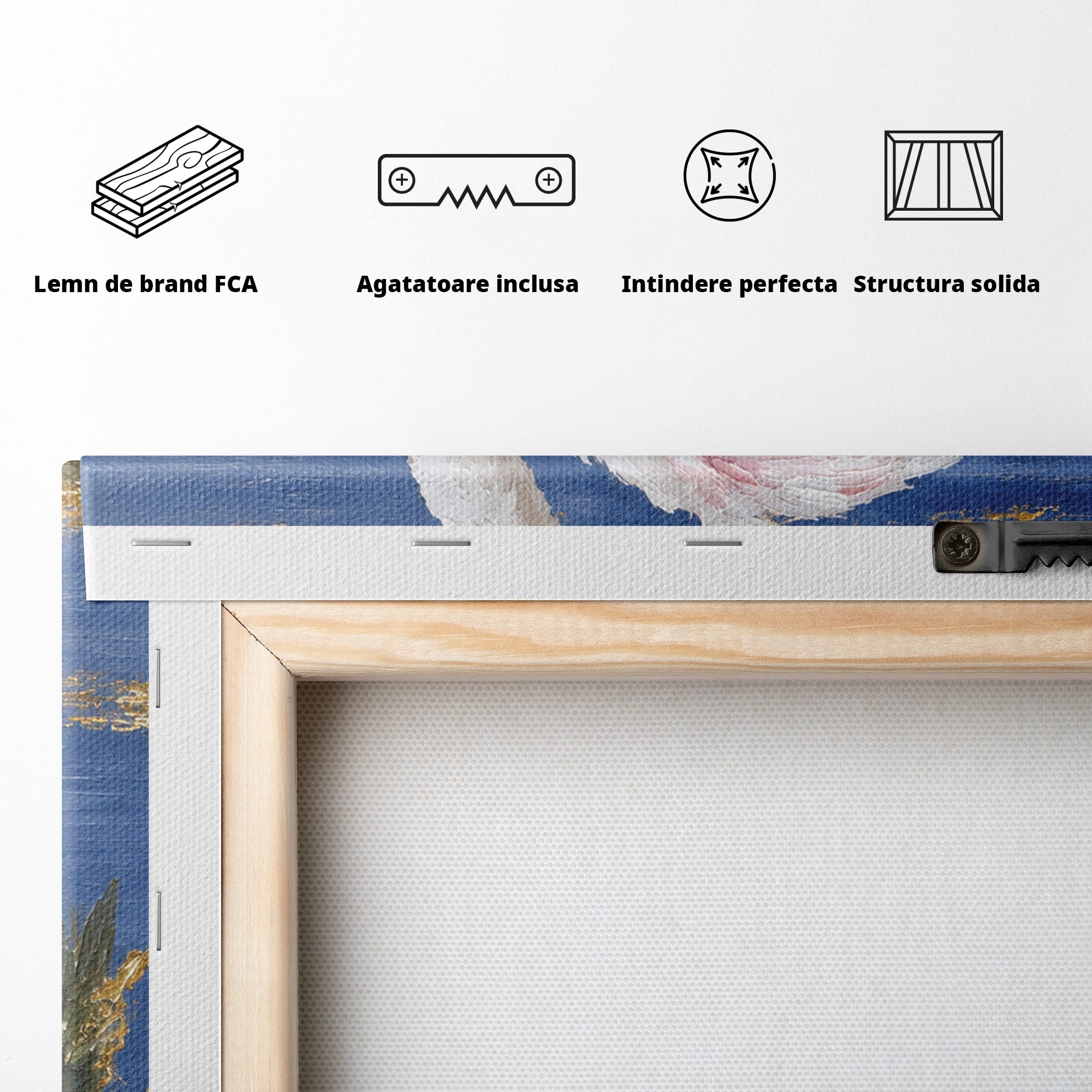 Tablou Canvas Premium LuxCanva® M1631, Flamingo Elegant, Flamingo, Natura, Peisaj, Eleganta, Living, Culori Vibrante