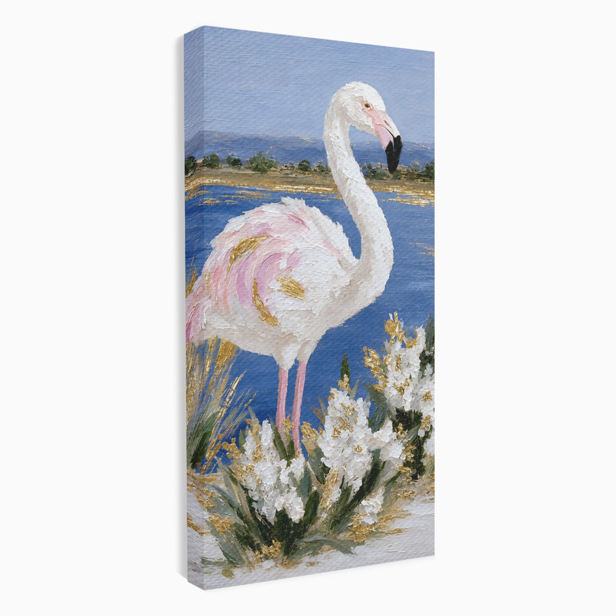 Tablou Canvas Premium LuxCanva® M1631, Flamingo Elegant, Flamingo, Natura, Peisaj, Eleganta, Living, Culori Vibrante