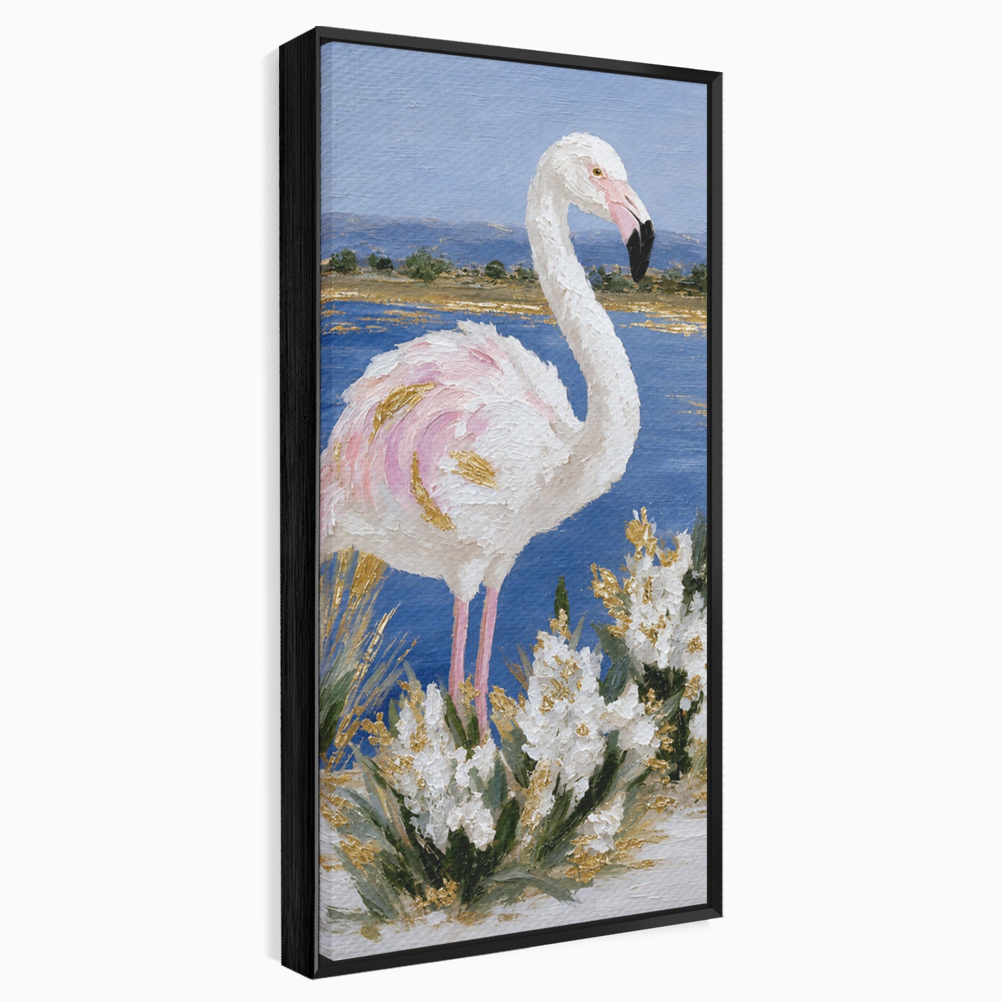 Tablou Canvas Premium LuxCanva® M1631, Flamingo Elegant, Flamingo, Natura, Peisaj, Eleganta, Living, Culori Vibrante