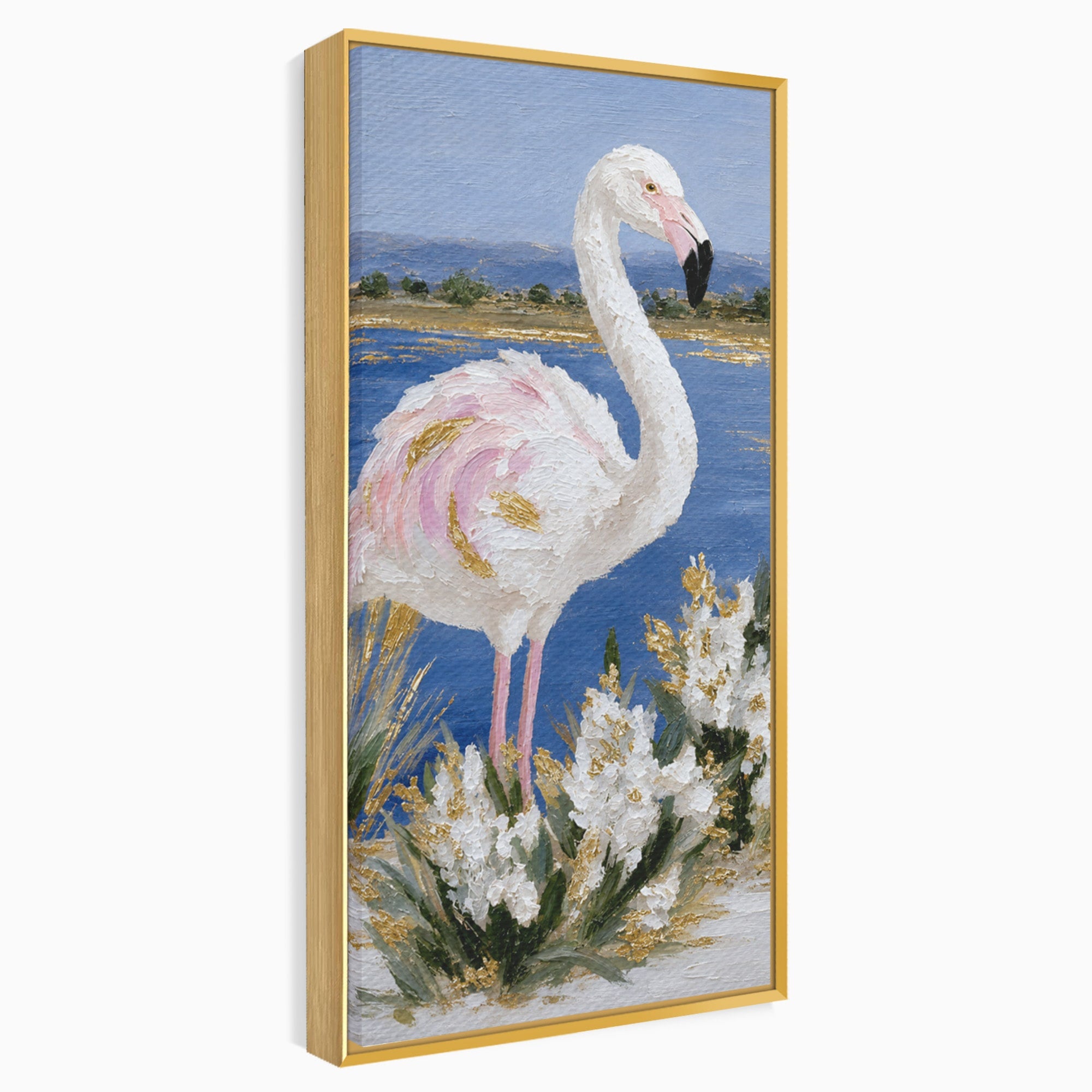 Tablou Canvas Premium LuxCanva® M1631, Flamingo Elegant, Flamingo, Natura, Peisaj, Eleganta, Living, Culori Vibrante