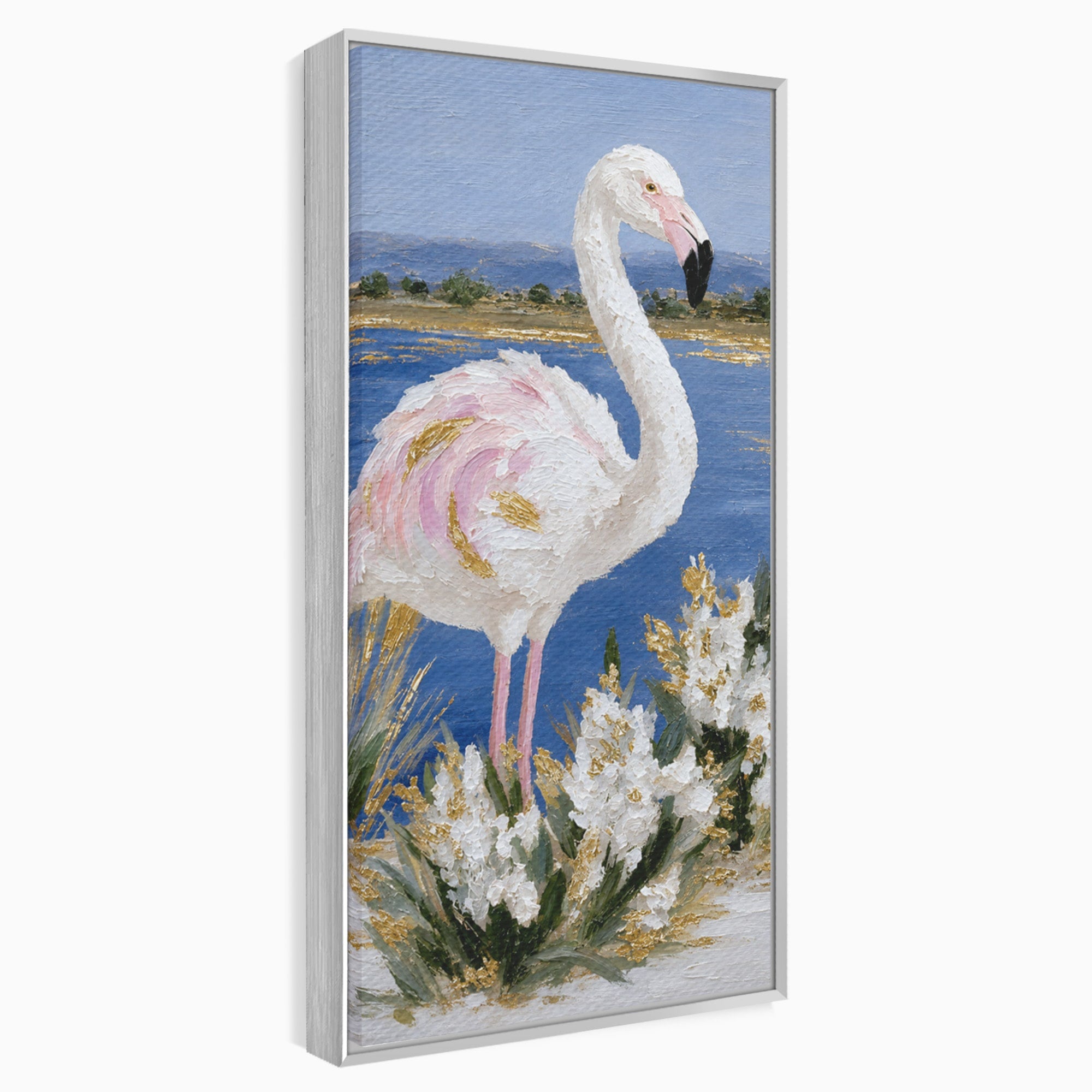 Tablou Canvas Premium LuxCanva® M1631, Flamingo Elegant, Flamingo, Natura, Peisaj, Eleganta, Living, Culori Vibrante