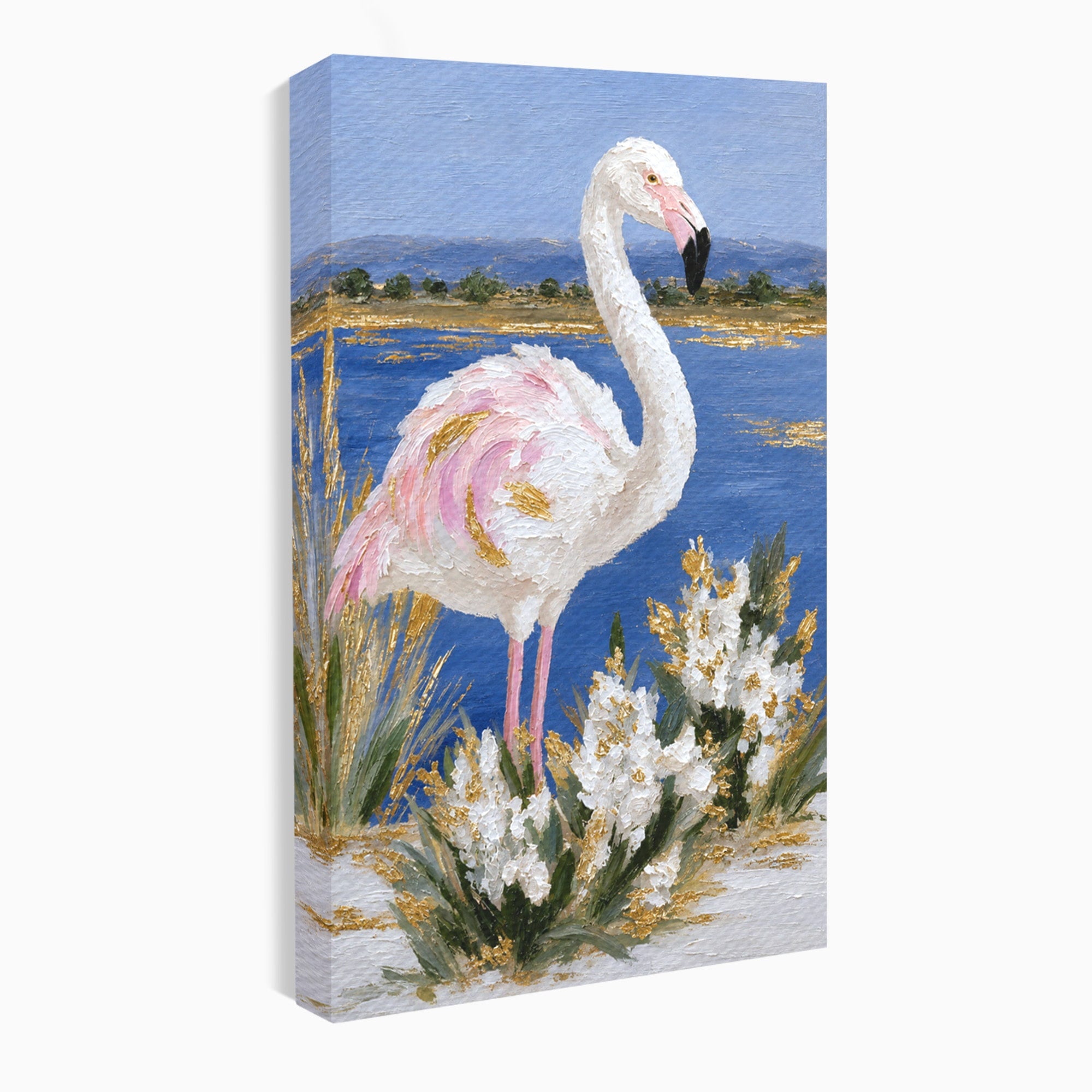 Tablou Canvas Premium LuxCanva® M1631, Flamingo Elegant, Flamingo, Natura, Peisaj, Eleganta, Living, Culori Vibrante