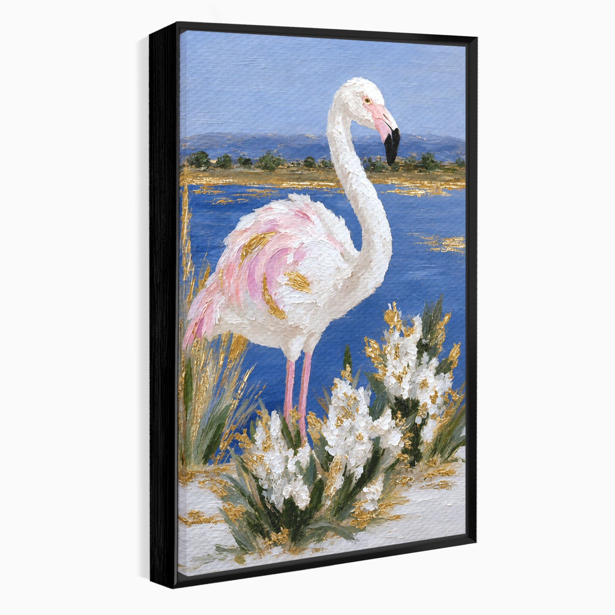 Tablou Canvas Premium LuxCanva® M1631, Flamingo Elegant, Flamingo, Natura, Peisaj, Eleganta, Living, Culori Vibrante