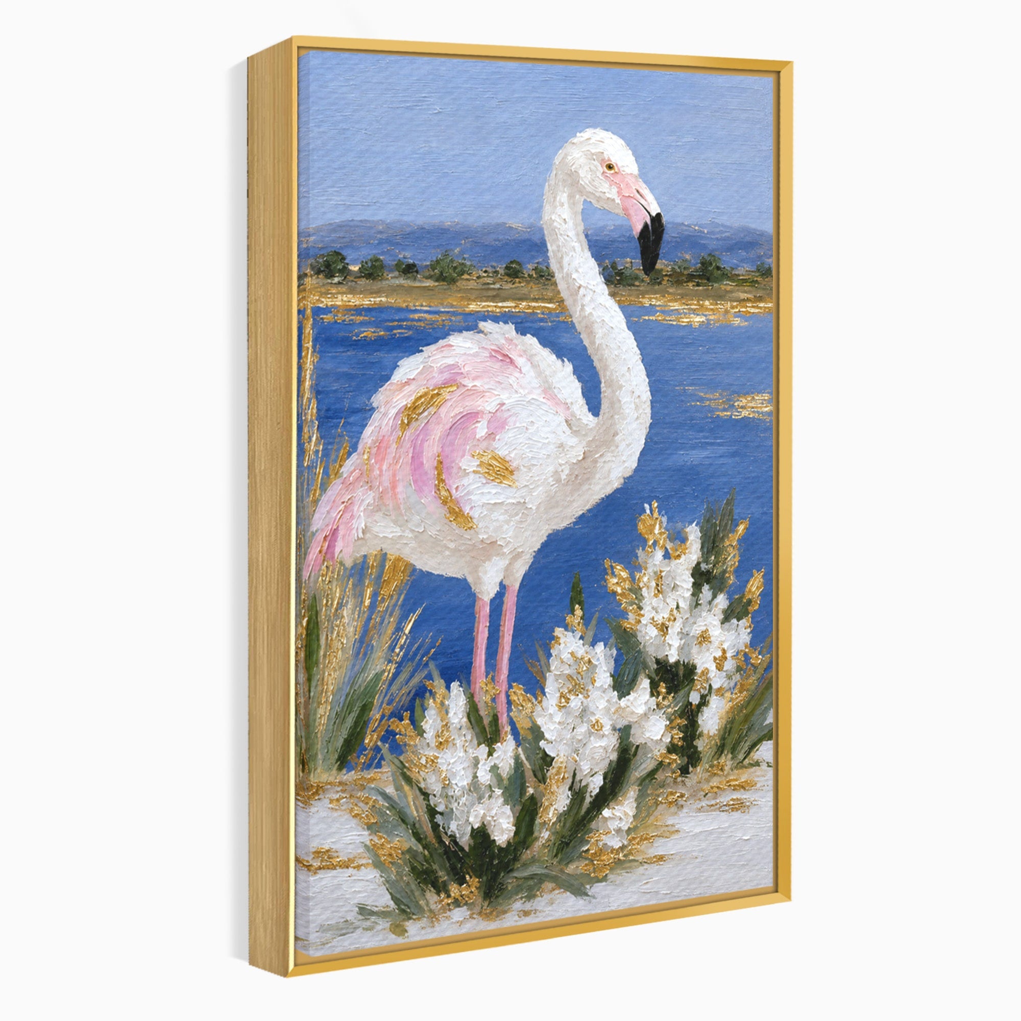 Tablou Canvas Premium LuxCanva® M1631, Flamingo Elegant, Flamingo, Natura, Peisaj, Eleganta, Living, Culori Vibrante
