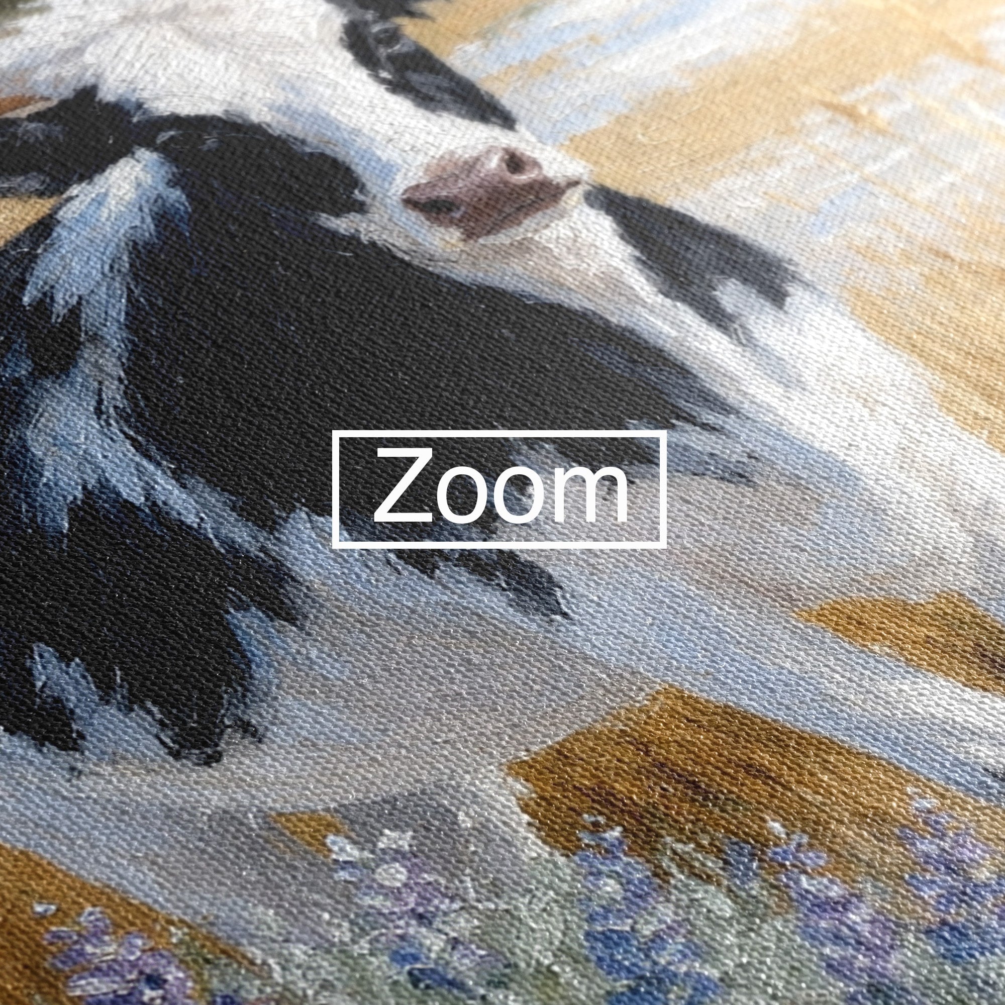 Tablou Canvas Premium LuxCanva® M1633, Vaca In Camp, Peisaj Pastoral, Vaca, Peisaj, Pastoral, Natura, Living, Culori Vibrante