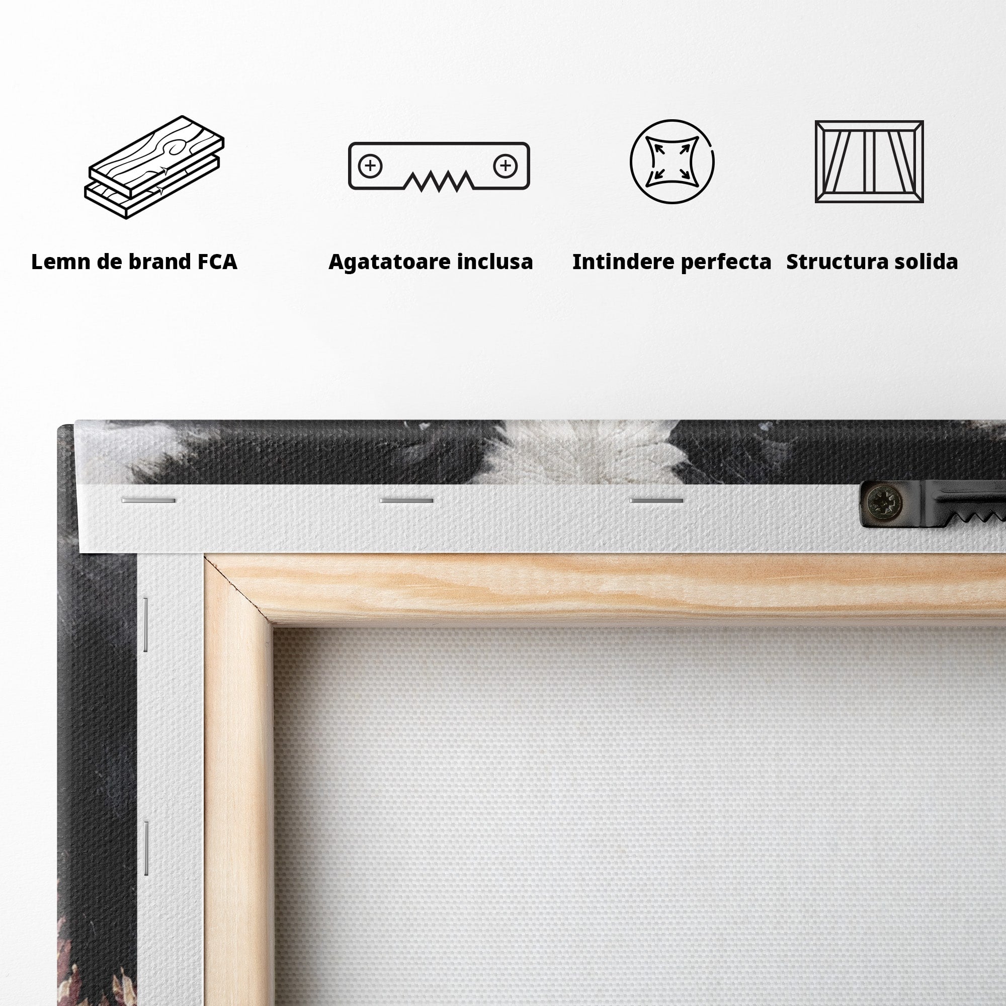 Tablou Canvas Premium LuxCanva® M1634, Vaca Printre Spice, Vaca, Animale, Natura, Rustic, Living, Culori Vibrante