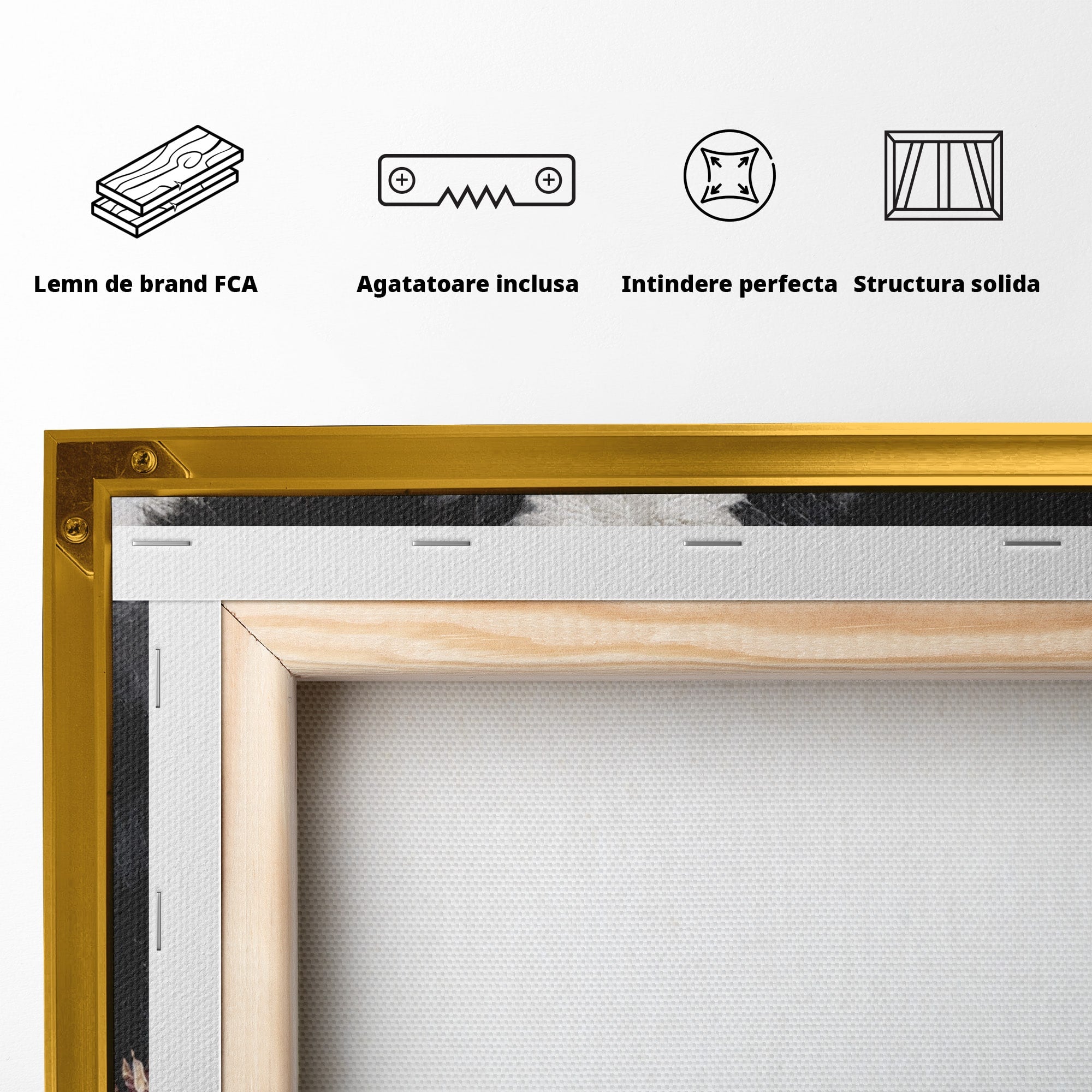 Tablou Canvas Premium LuxCanva® M1634, Vaca Printre Spice, Vaca, Animale, Natura, Rustic, Living, Culori Vibrante