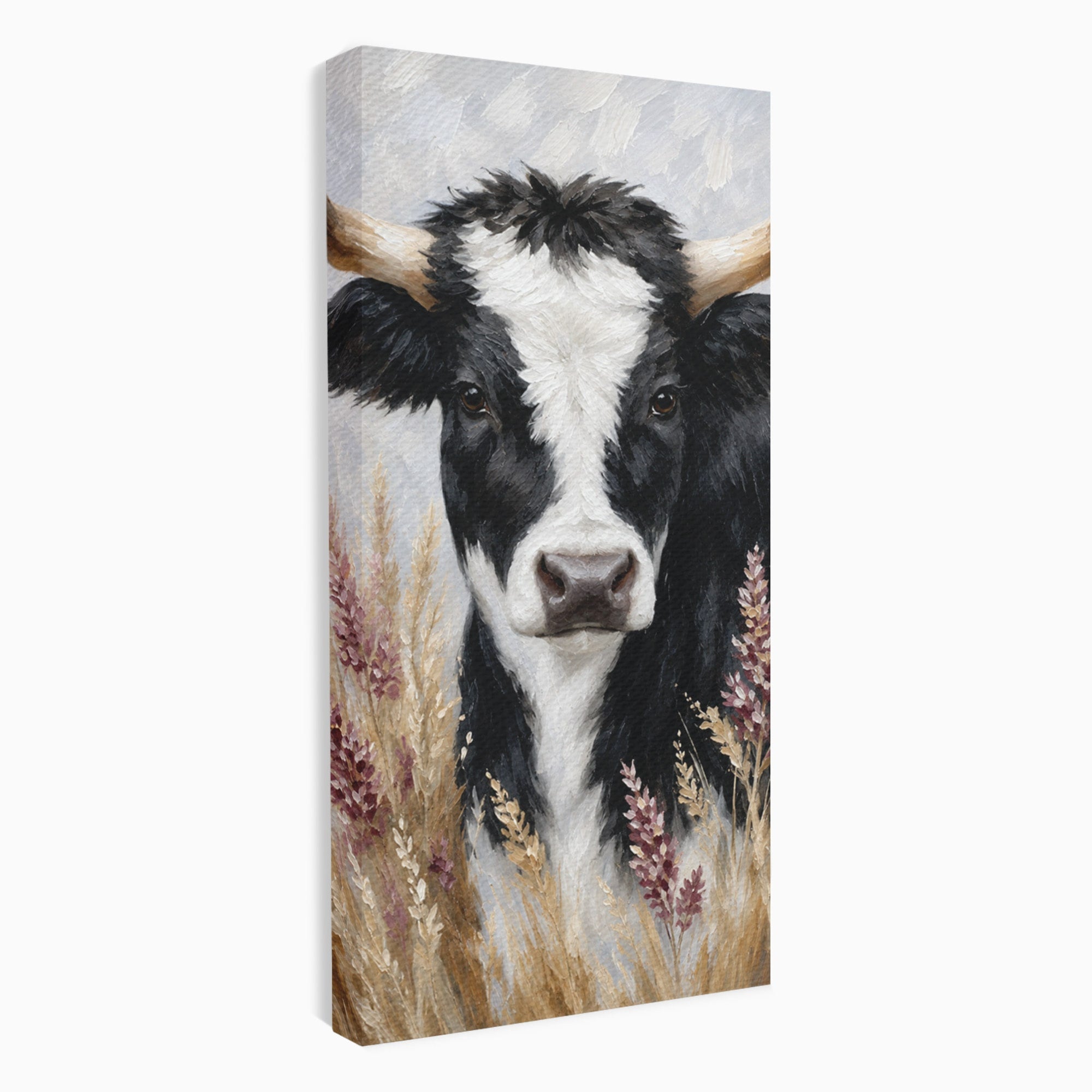 Tablou Canvas Premium LuxCanva® M1634, Vaca Printre Spice, Vaca, Animale, Natura, Rustic, Living, Culori Vibrante