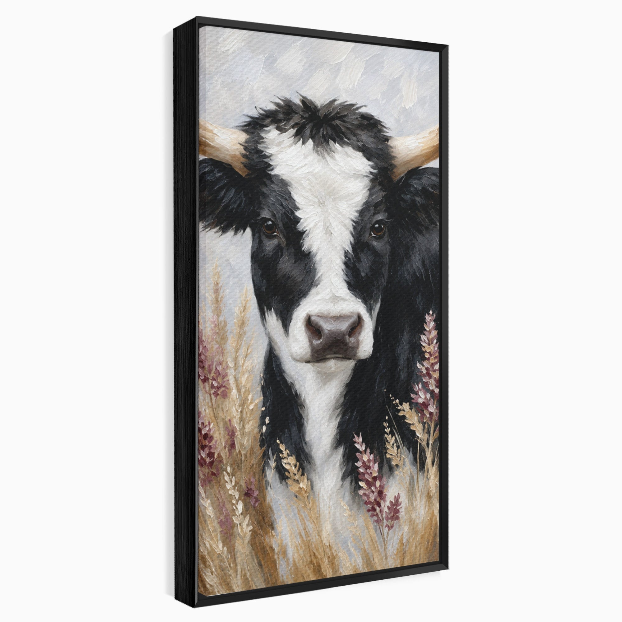 Tablou Canvas Premium LuxCanva® M1634, Vaca Printre Spice, Vaca, Animale, Natura, Rustic, Living, Culori Vibrante