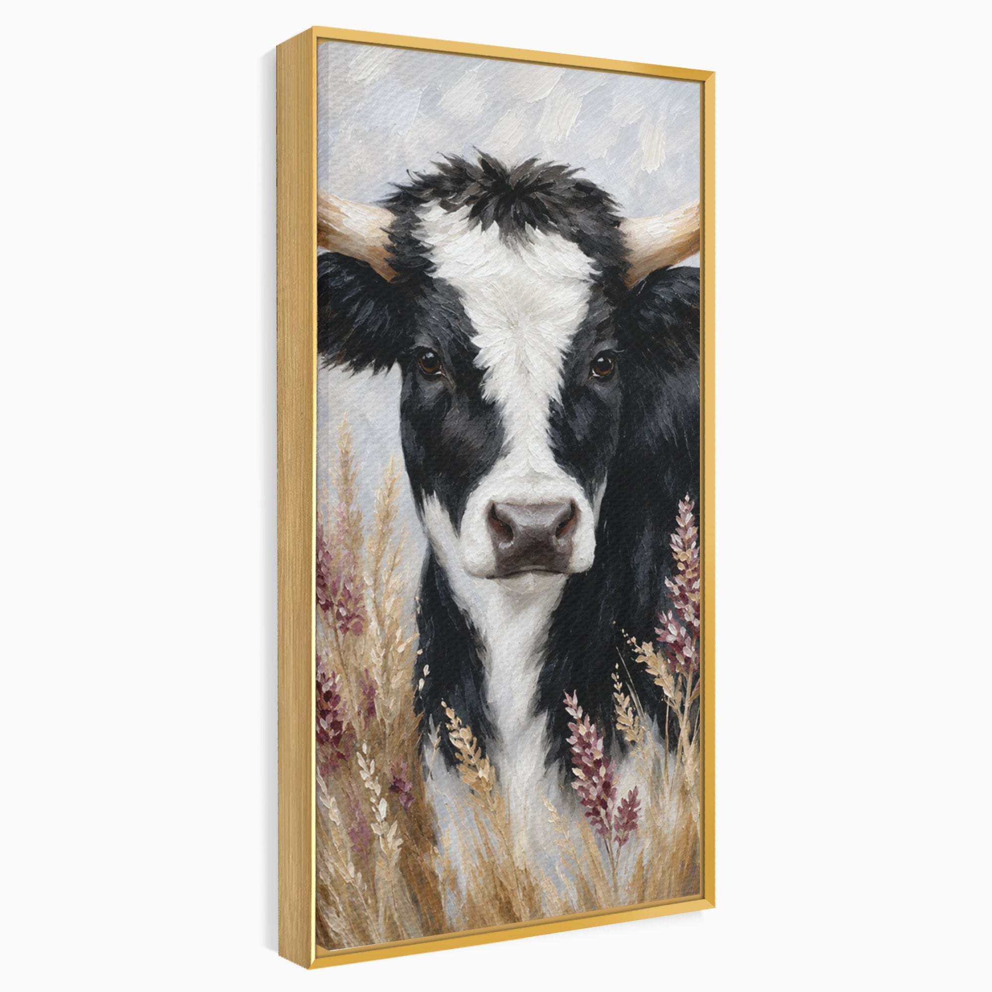 Tablou Canvas Premium LuxCanva® M1634, Vaca Printre Spice, Vaca, Animale, Natura, Rustic, Living, Culori Vibrante