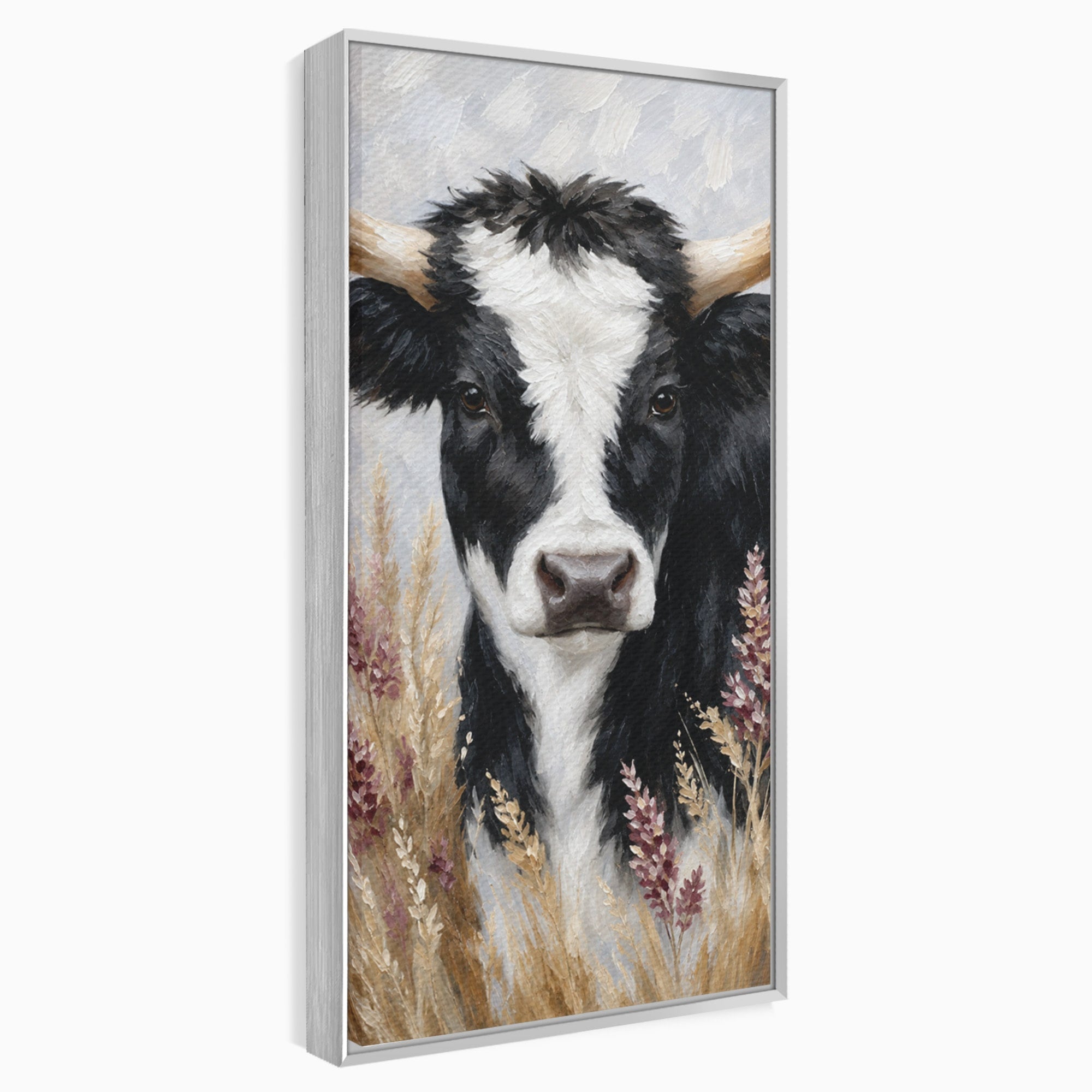 Tablou Canvas Premium LuxCanva® M1634, Vaca Printre Spice, Vaca, Animale, Natura, Rustic, Living, Culori Vibrante