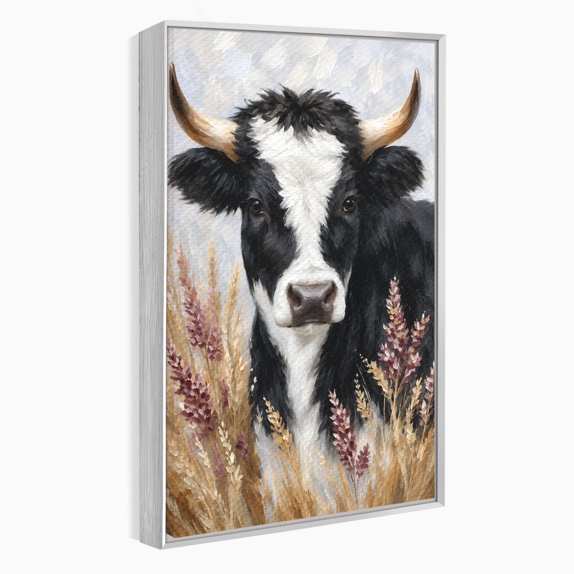 Tablou Canvas Premium LuxCanva® M1634, Vaca Printre Spice, Vaca, Animale, Natura, Rustic, Living, Culori Vibrante