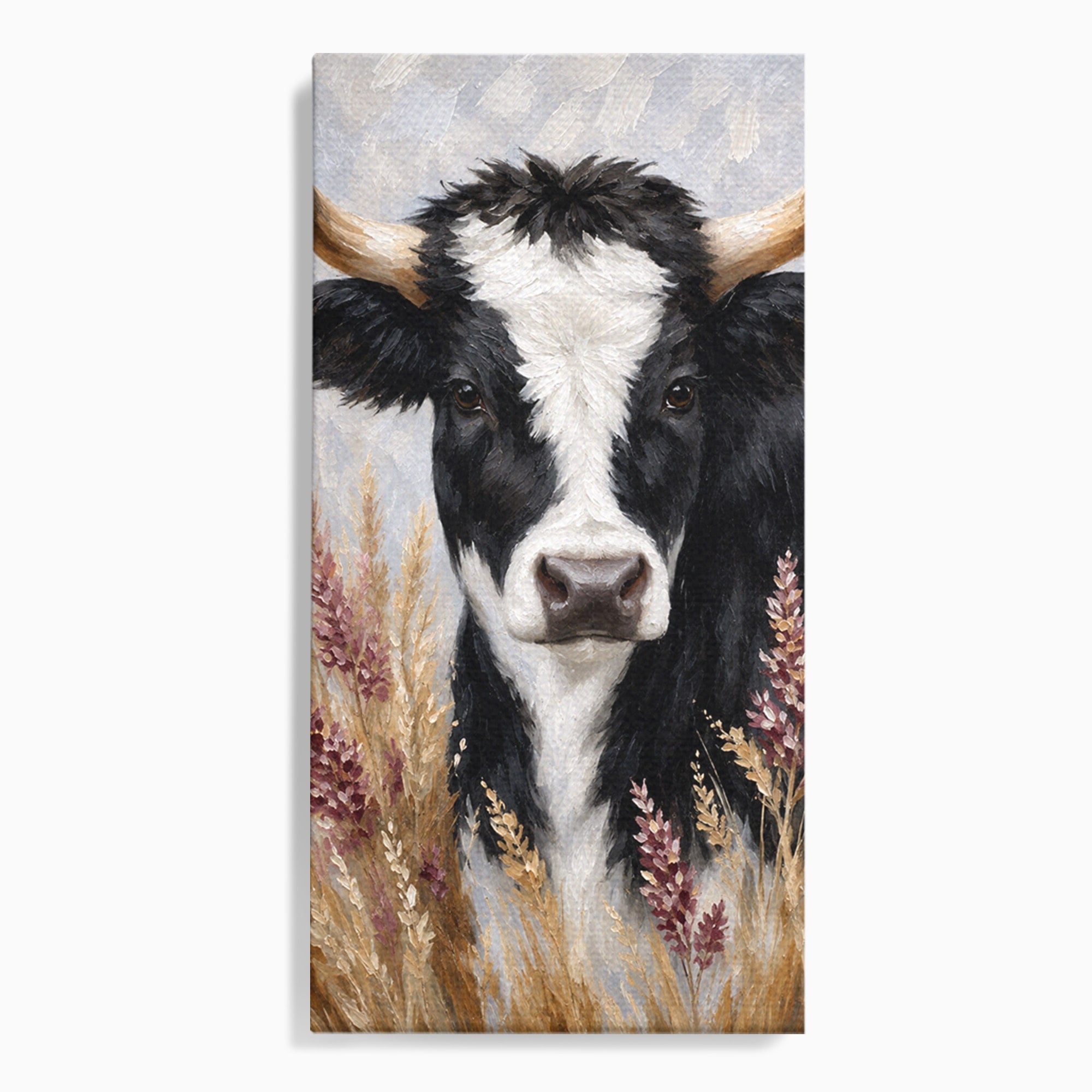 Tablou Canvas Premium LuxCanva® M1634, Vaca Printre Spice, Vaca, Animale, Natura, Rustic, Living, Culori Vibrante