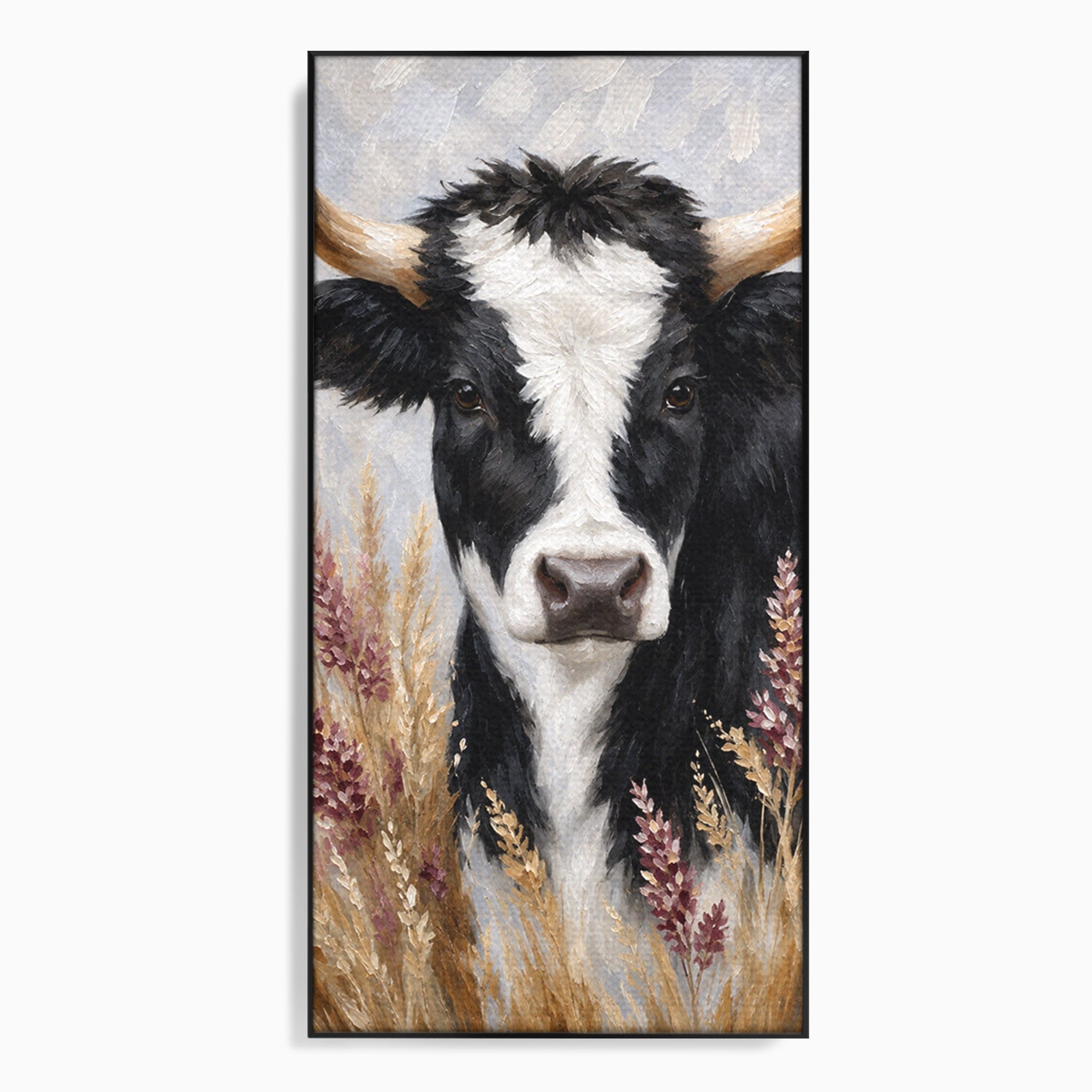 Tablou Canvas Premium LuxCanva® M1634, Vaca Printre Spice, Vaca, Animale, Natura, Rustic, Living, Culori Vibrante