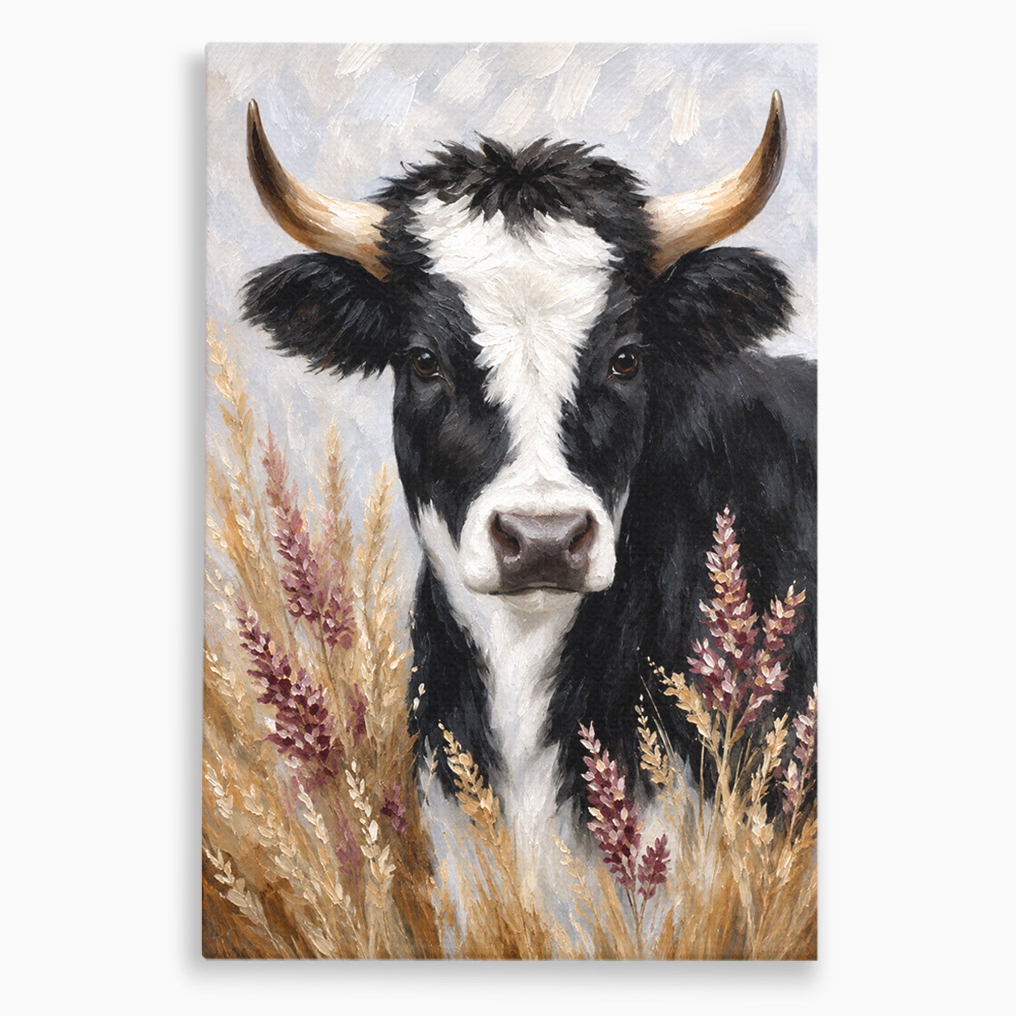 Tablou Canvas Premium LuxCanva® M1634, Vaca Printre Spice, Vaca, Animale, Natura, Rustic, Living, Culori Vibrante
