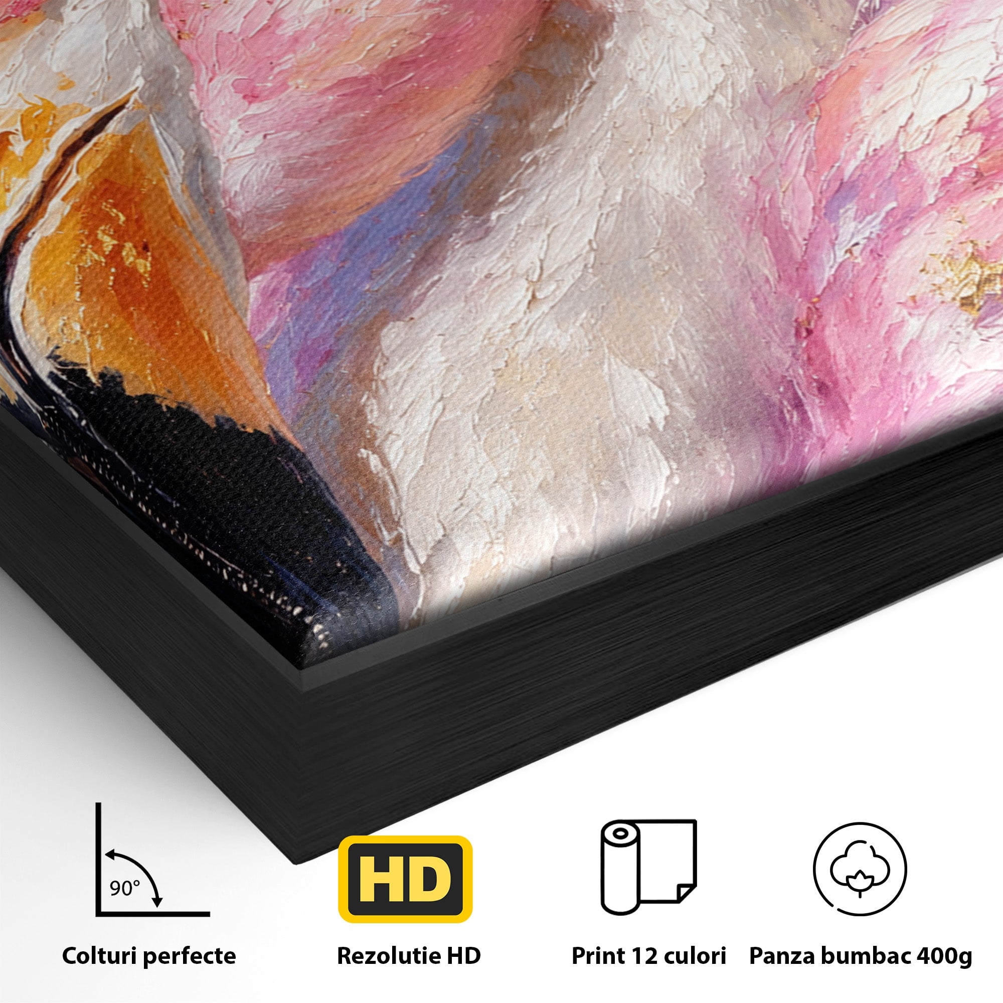 Tablou Canvas Premium LuxCanva® M1635, Flamingo Regal, Flamingo, Pasare, Natura, Exotic, Living, Culori Vibrante