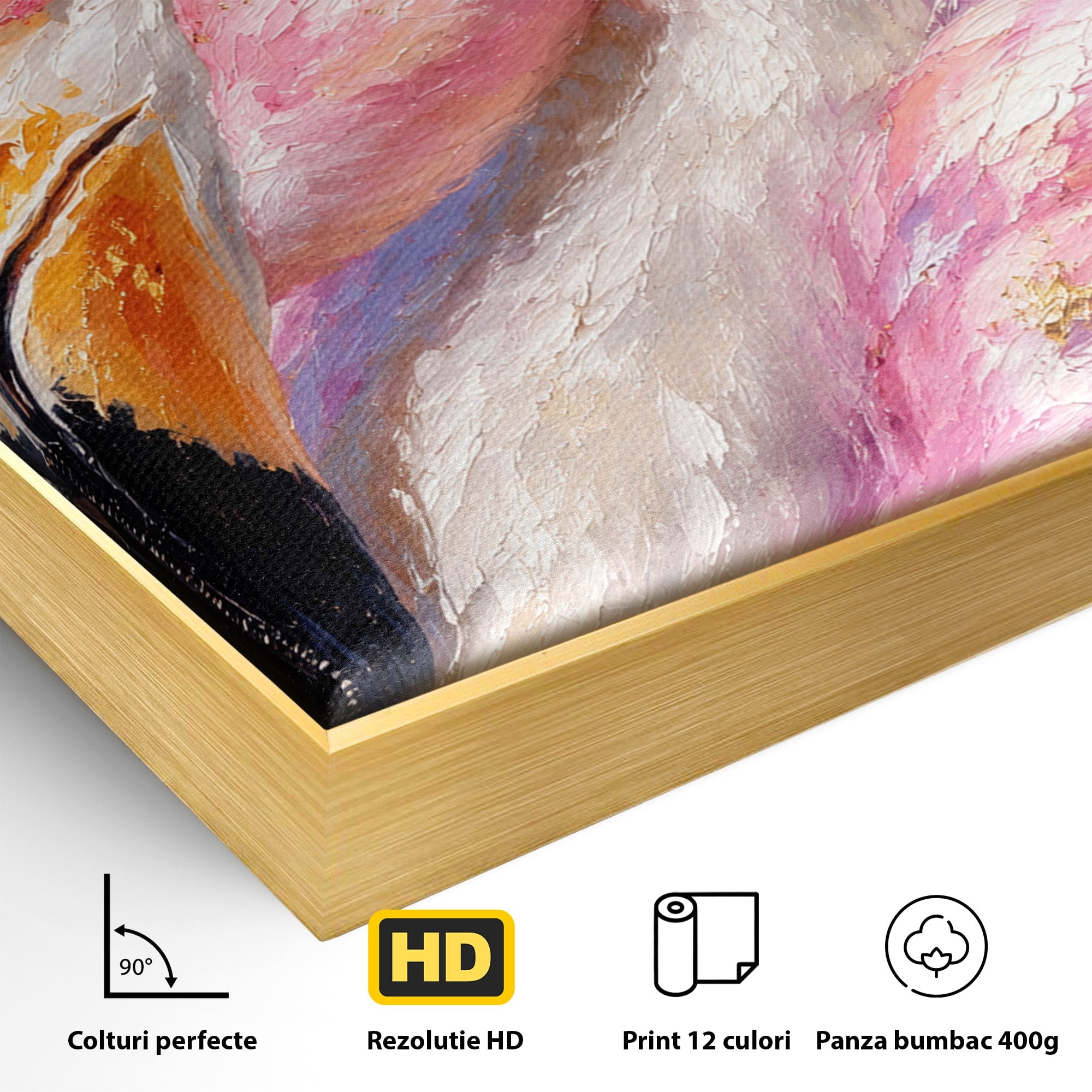 Tablou Canvas Premium LuxCanva® M1635, Flamingo Regal, Flamingo, Pasare, Natura, Exotic, Living, Culori Vibrante