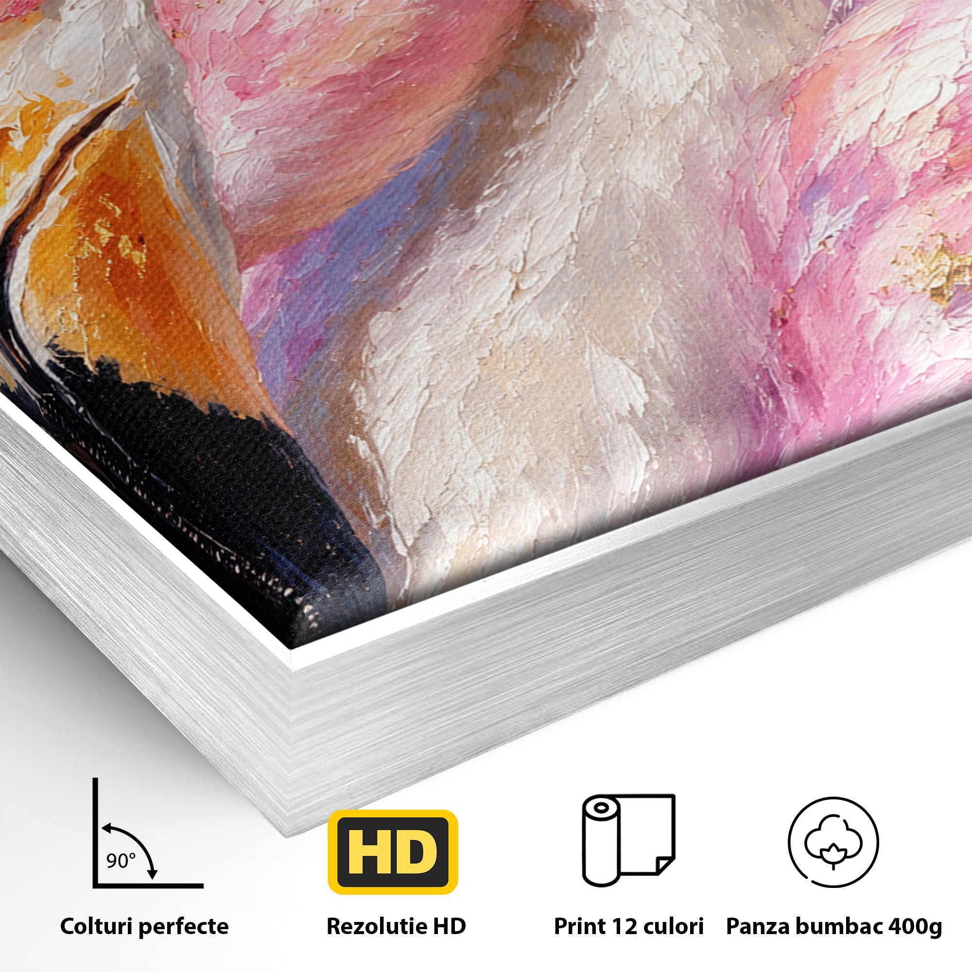 Tablou Canvas Premium LuxCanva® M1635, Flamingo Regal, Flamingo, Pasare, Natura, Exotic, Living, Culori Vibrante